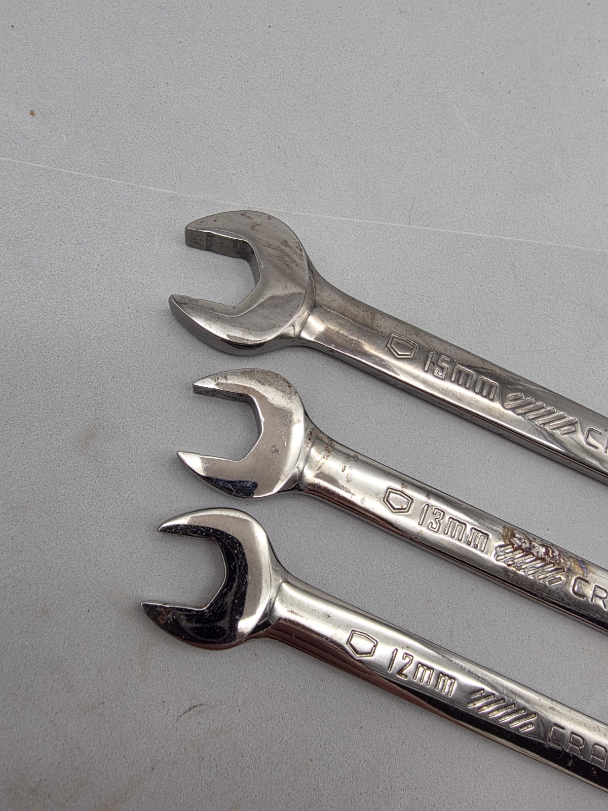Craftsman Tools Combination Wrenchs 15mm,13mm,12mm 81-976,974,973GM