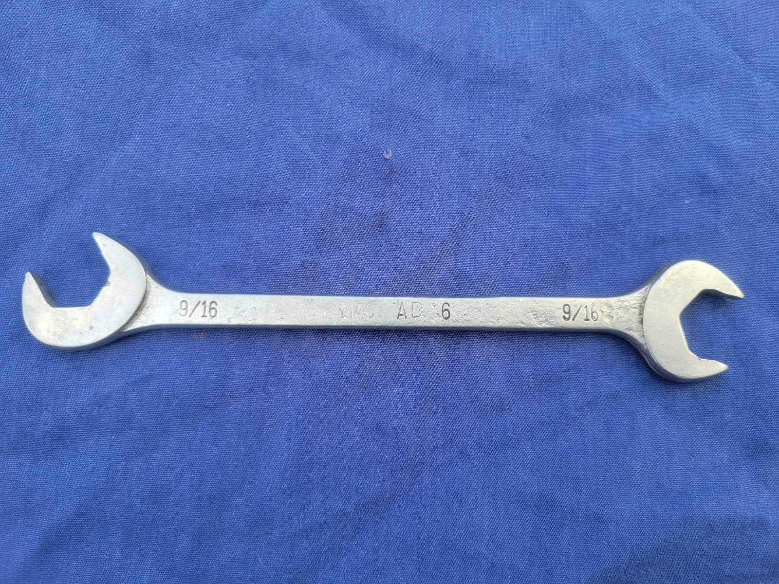 VINTAGE MAC TOOL # AD. 6 DOUBLE OPEN END 9/16 WRENCH MADE IN THE USA