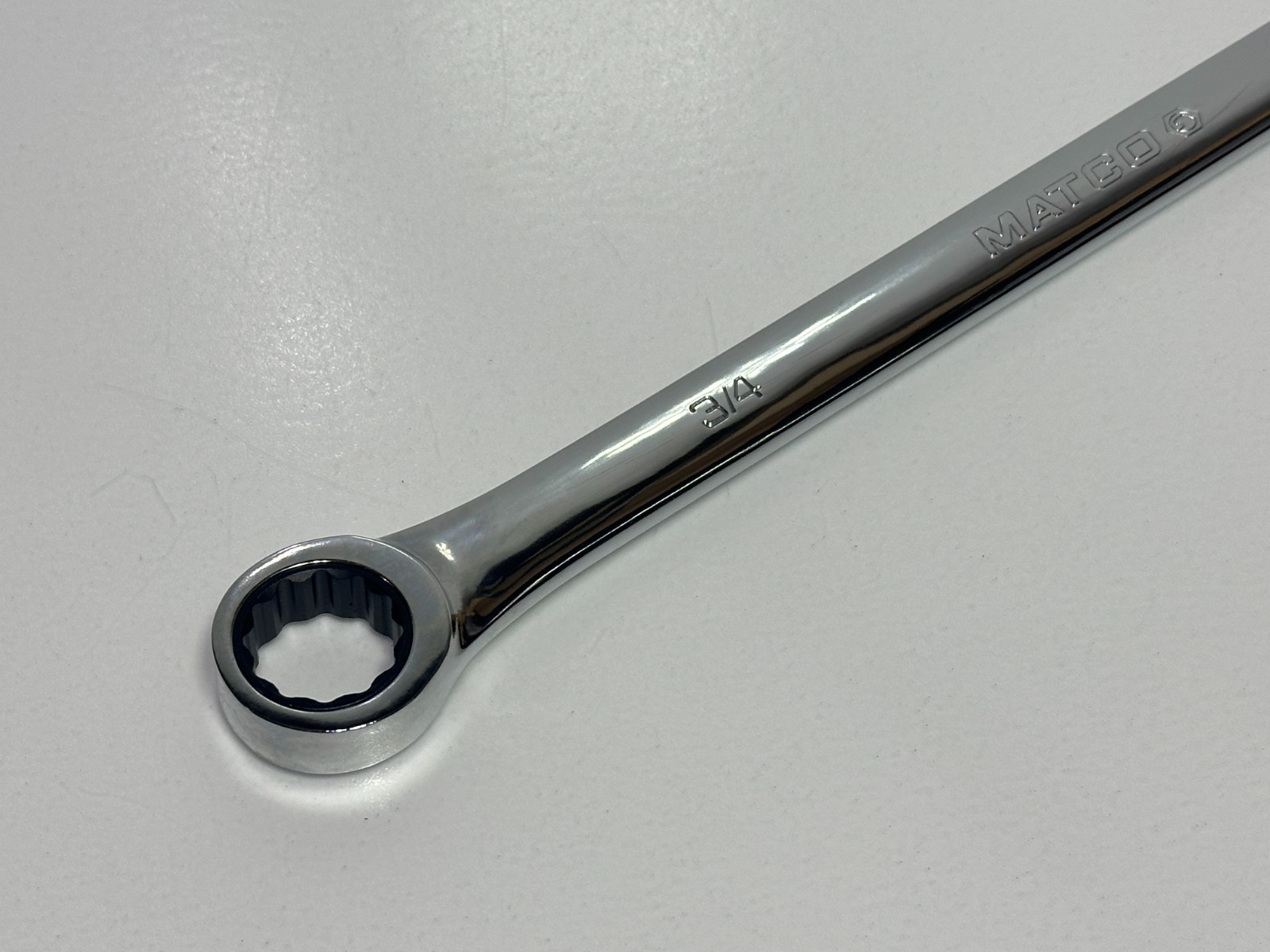 🇺🇸 Matco Tools USA GRBL2424 SAE 3/4″ Ratcheting Double Box End Wrench, NOS