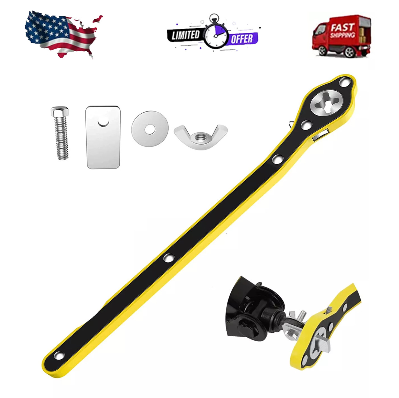 Labor-saving Car Scissor Jack Wrench Tire Wheel Lug Handle Repair Handle Tool