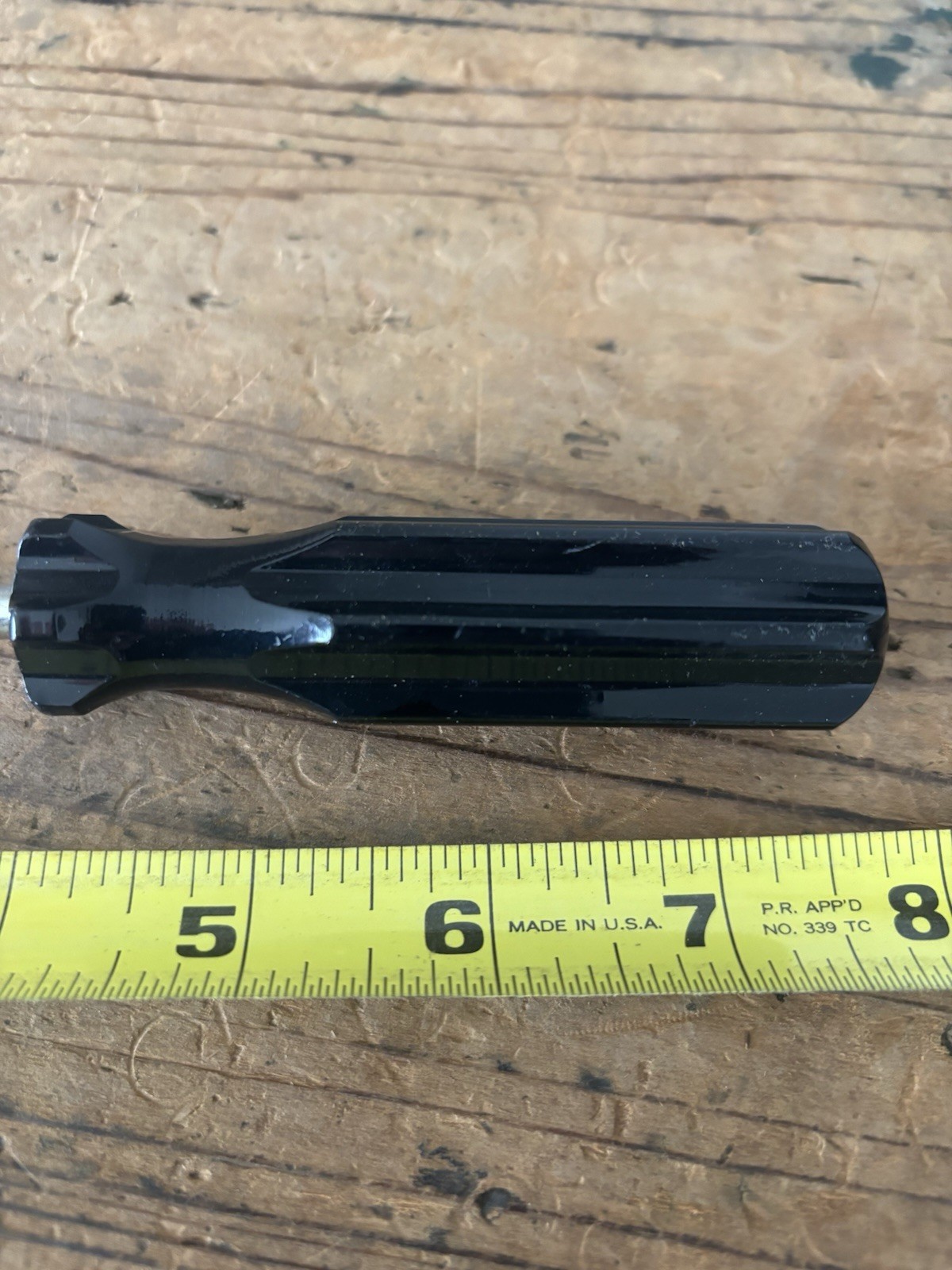 Vintage NOS Stanley USA Made Slotted Flat Head Black Handle Screwdriver