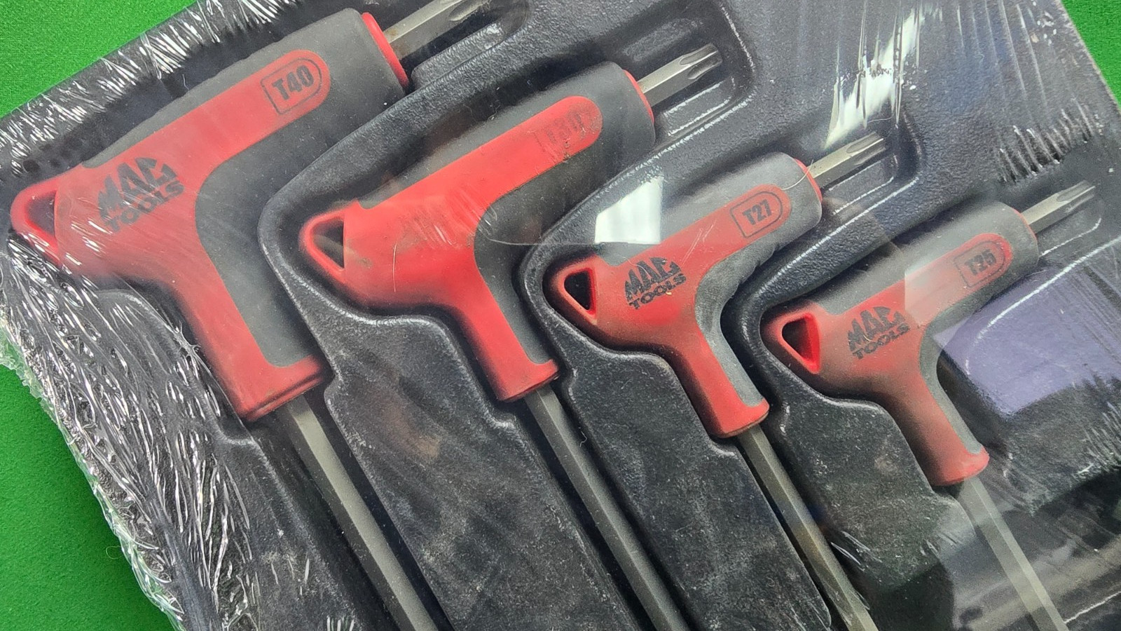 MAC TOOLS 7PC T-Handle RBRT Torx T-10 -T40 HEX Allen Extraction Set SHKTT7RBRT