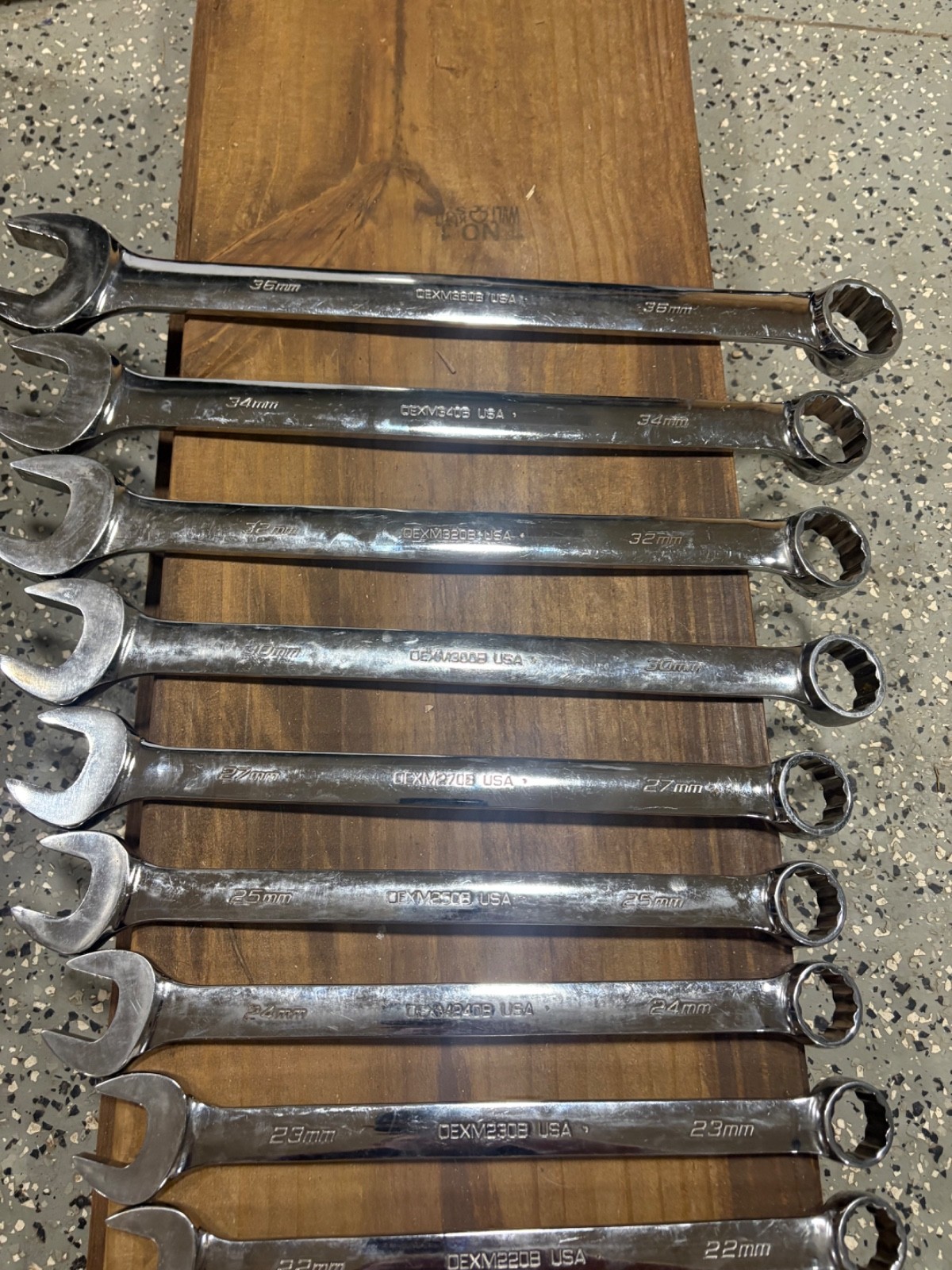 Snap-on OEXM SERIES 23 Piece 8mm-36mm Combination Wrench Set