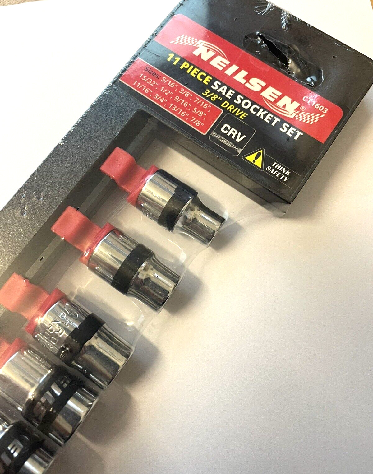 Socket Set Imperial 11pc 3/8″ Drive – Neilsen CT1603 Chrome Vanadium