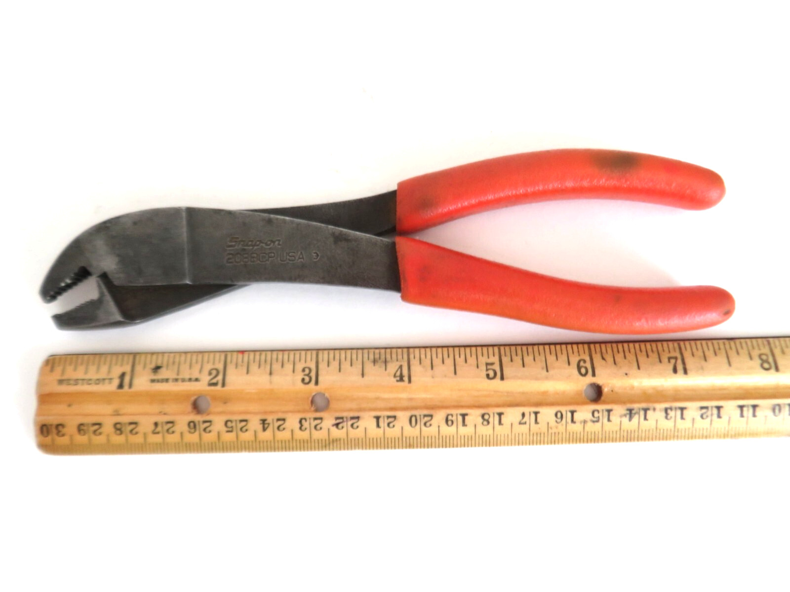 Snap-On 208BCP Pliers Orange Handle Rounded Nose Battery Terminal Pliers USA