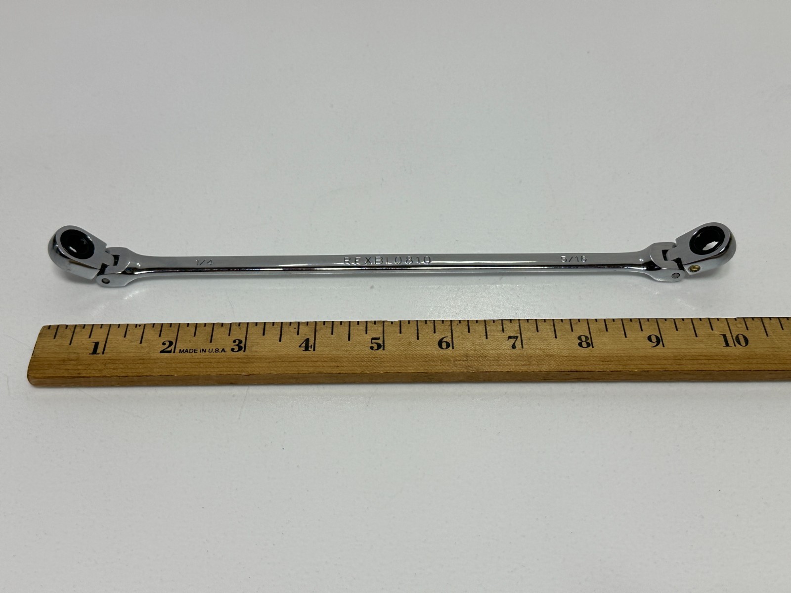 Matco Tools RFXBL0810 SAE 1/4″ x 5/16″ Extra Long Double Flex Ratcheting Wrench