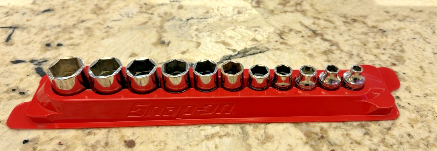 Snap-on FS081-FS281 3/8″ -1/4″- 7/8” Pakty240 11 piece Shallow Socket Set