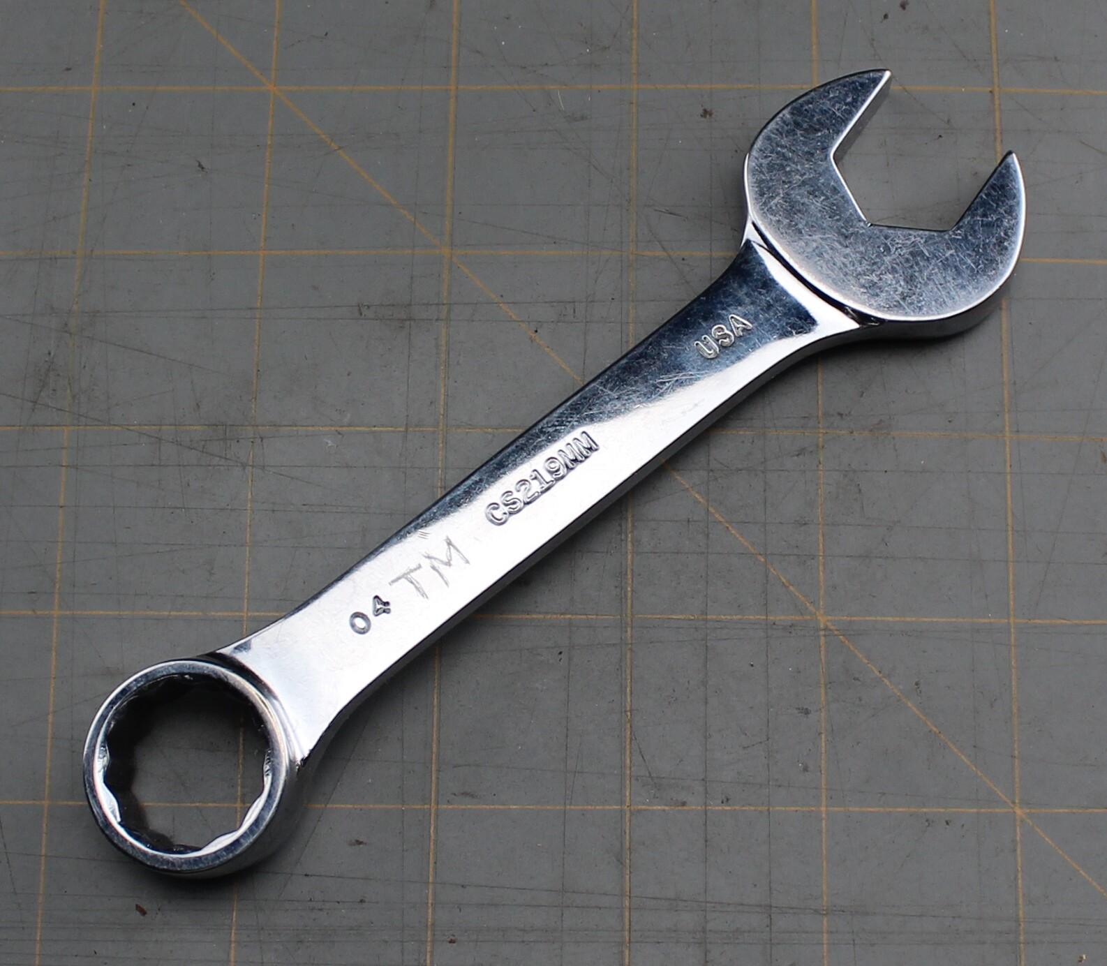 Mac Tools USA CS219MM 19mm 12 Point Chrome Short Stubby Combination Wrench