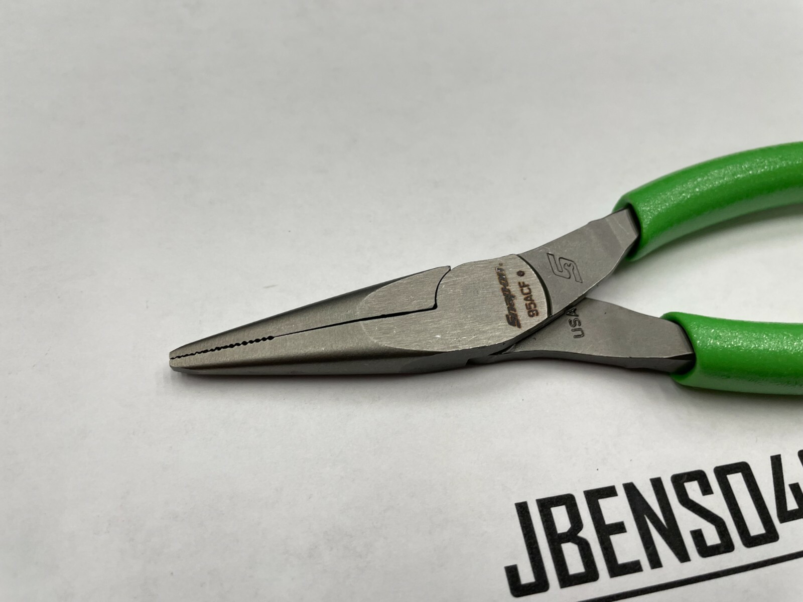 Snap-on Tools USA NEW GREEN 6″ Soft Grip Needle Nose Pliers 95ACFG