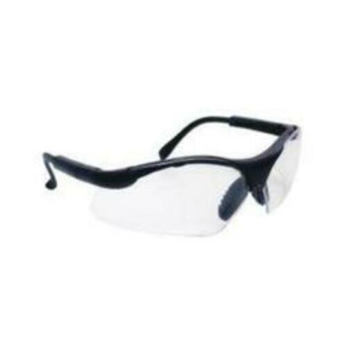 SAS Safety SAS541-0000 Sidewinders Safety Glasses – Black Frames-Clear Lens