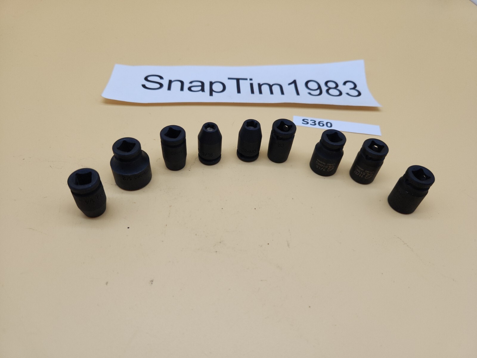 Sunex 816MG-806MG 1/4inch Drive Impact Socket SET -9ea
