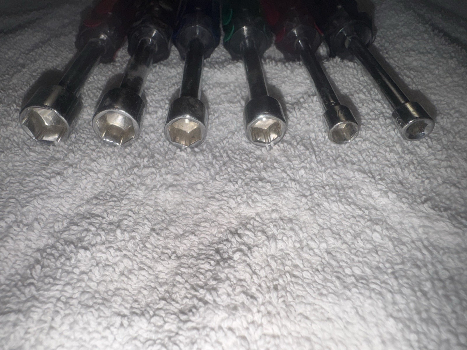 Set Of 6 Hex Six Point Socket Nut Drivers SAE 3/16”-1/2”