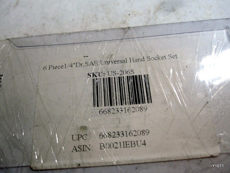 Genius Tools 6 Piece 1/4″Drive SAE Universal Hand Socket Set (12-Point) US-206S