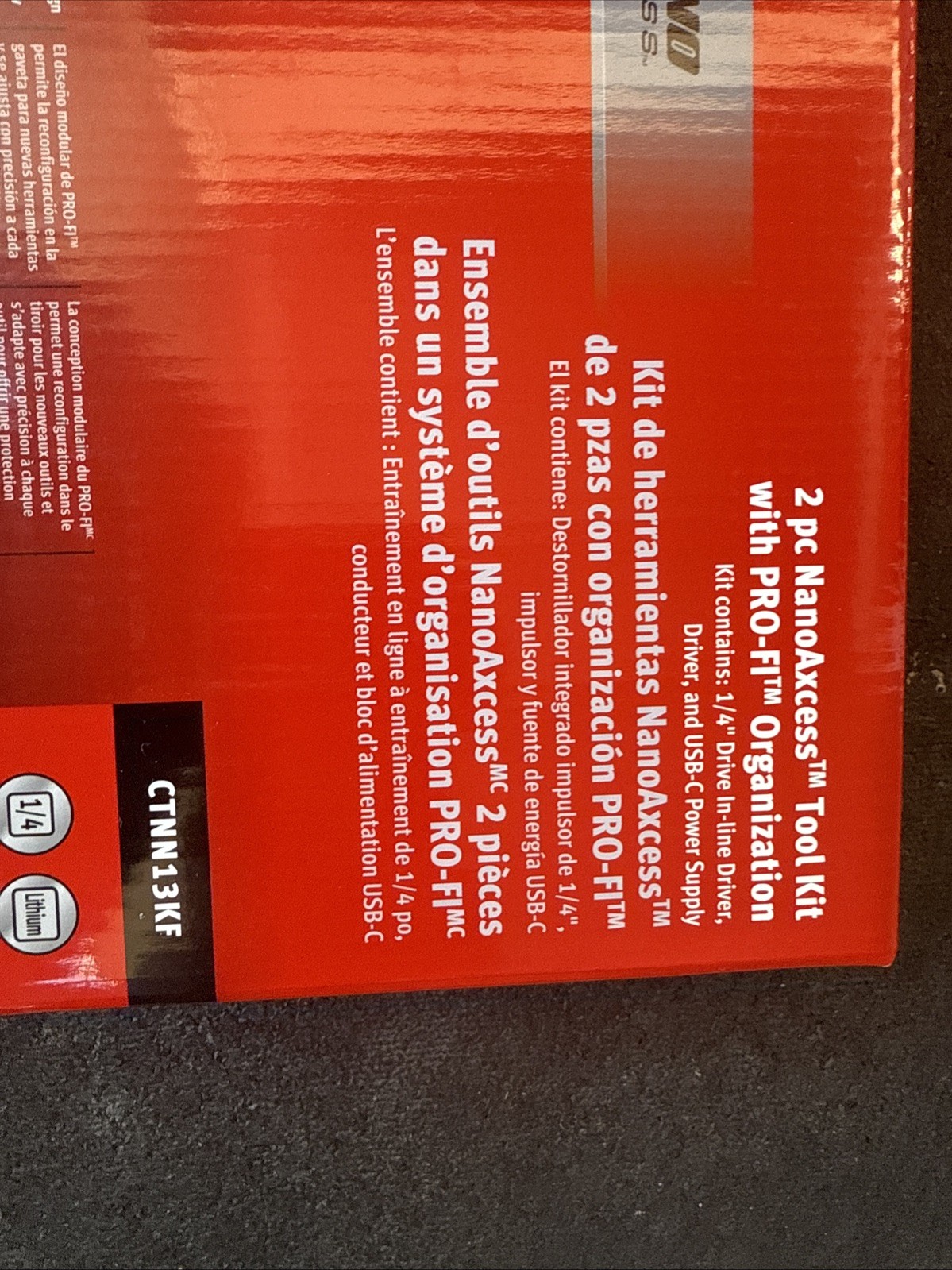 For Snap On Tools CTNN13KF Nano/Axcess Tool Kit Red Foam New 1/4drive 2pc