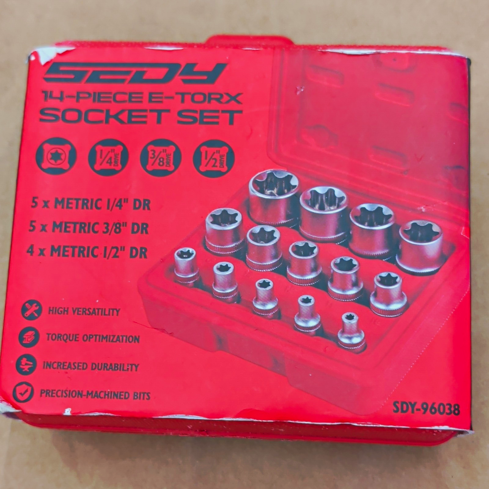 E-Torx 14-Piece Female Torx Socket Set E4-E24