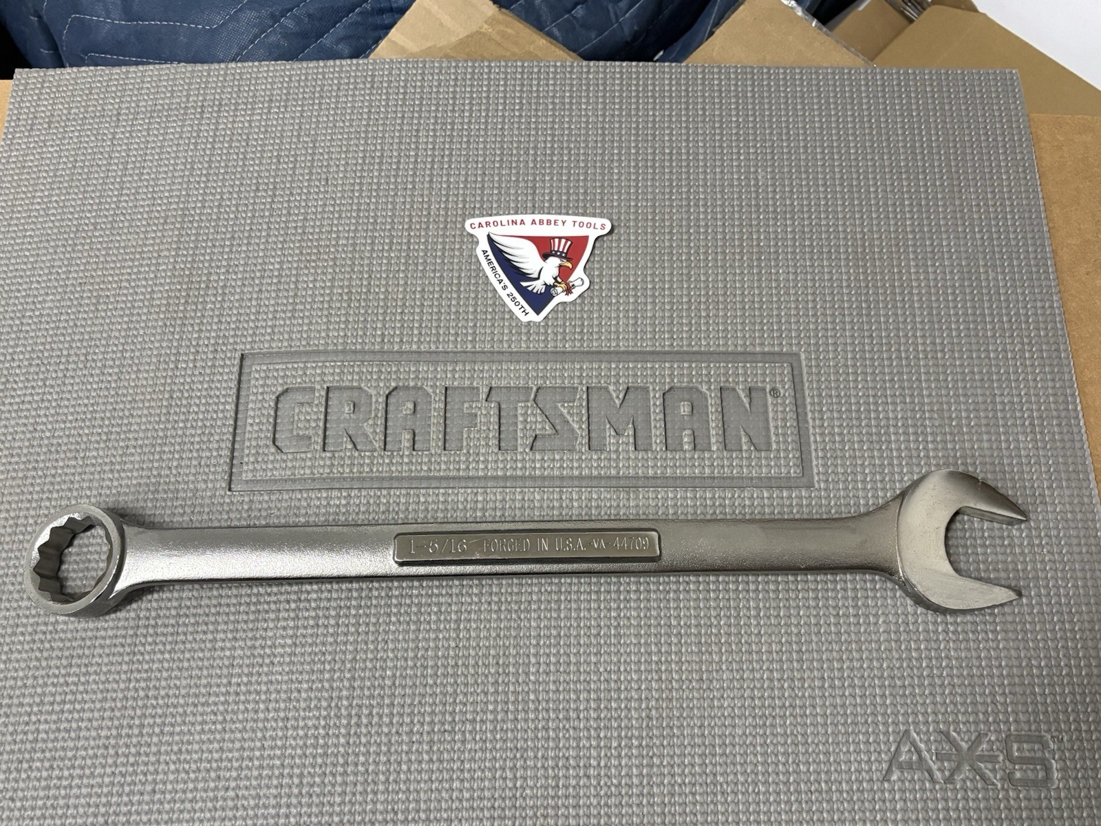 NOS Sears Craftsman Huge SAE 1-5/16″ 12pt Combination Wrench 44709 -VA- USA New!