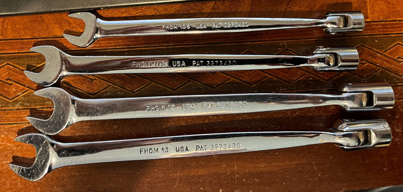 Snap-on FHOM 10-19mm 6/12-Point Metric Flex-Head/Open-End Combination Wrench Set