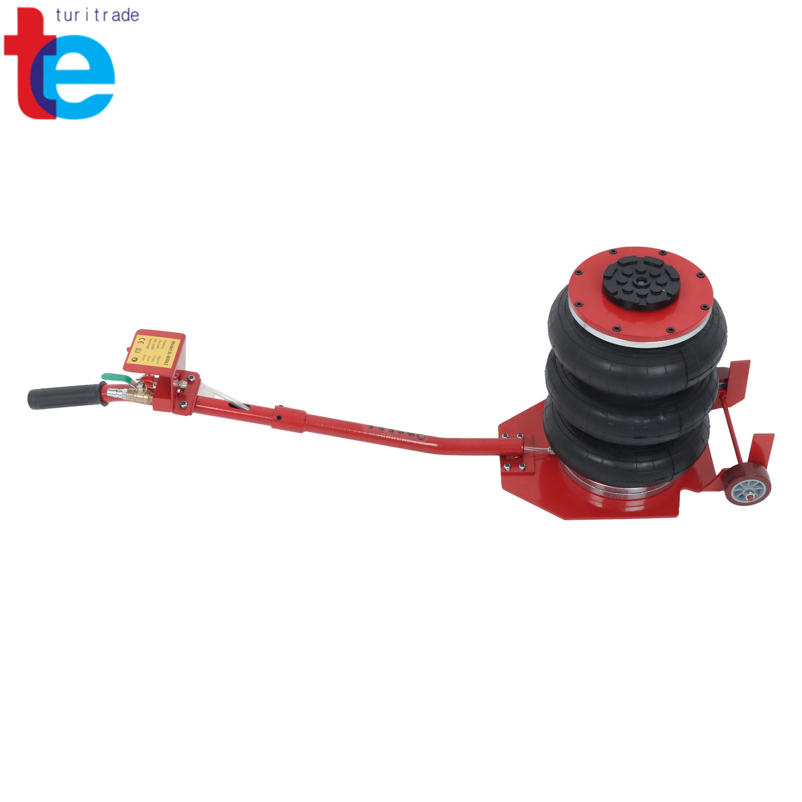 Triple Bag Air Jack 3 Ton/6600 lbs Pneumatic Jack for Car SUV Lifting RED