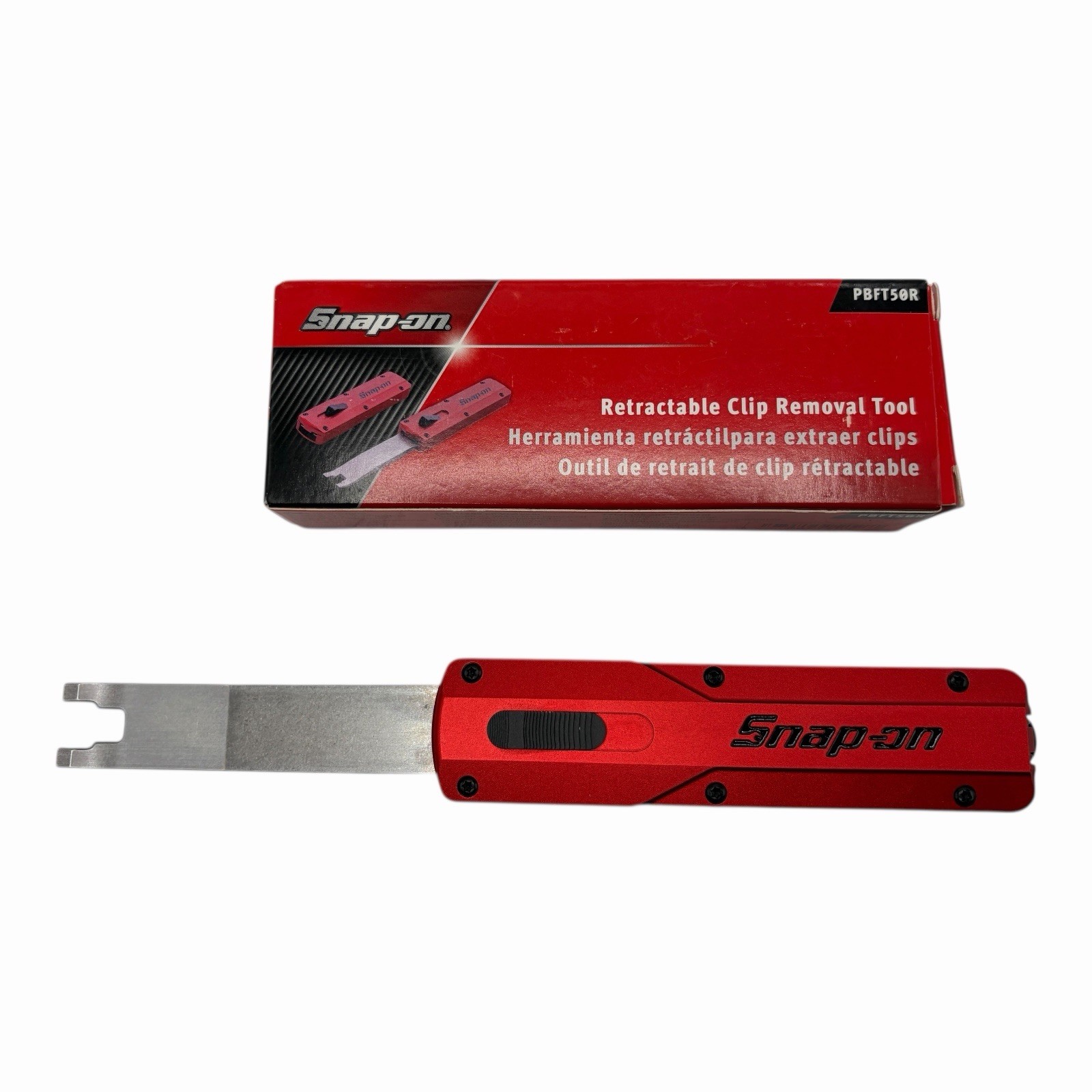Snap on Tools Red Retractable Trim Clip Removal Tool PBFT50R New