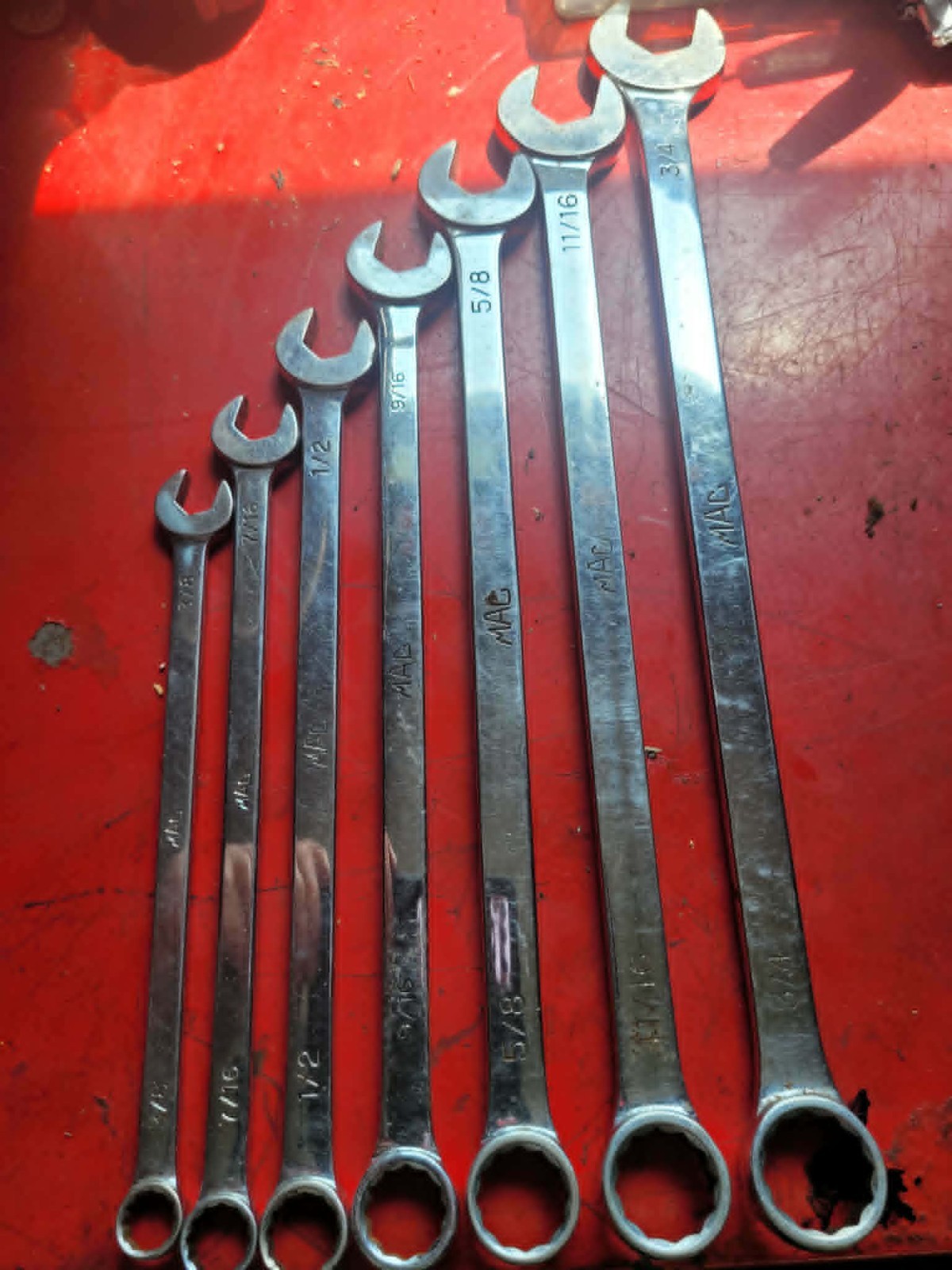 mac tools wrench set sae