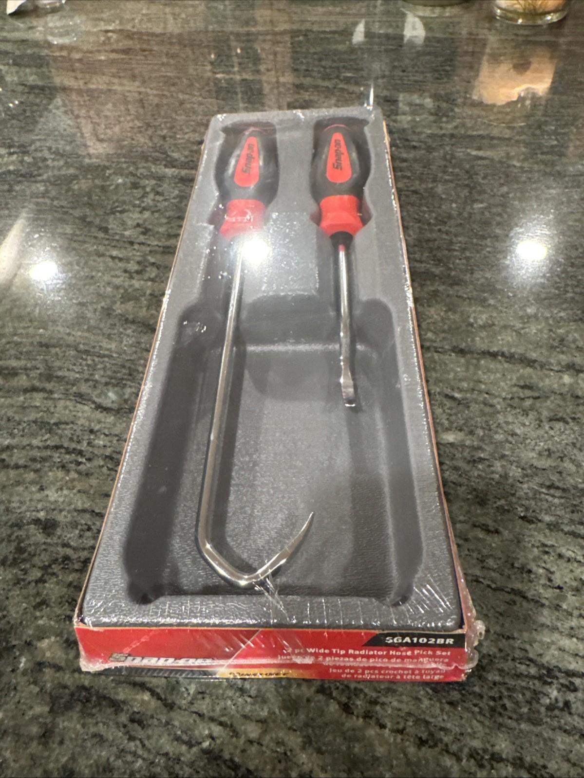 Snap-on sga102br red soft grip wide tip radiator hose pick set sealed new