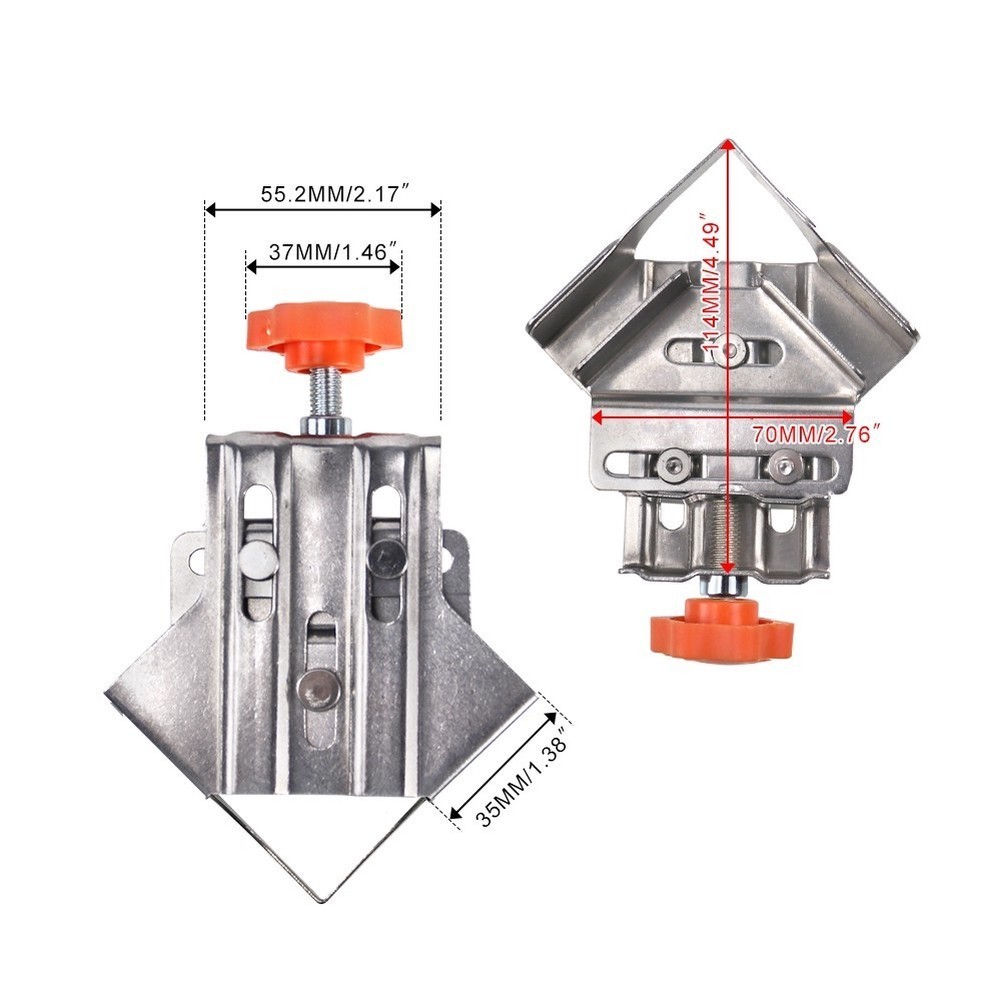 Woodworking Corner Clamp Set 4Pcs 90 Degree Stainless Steel Construction