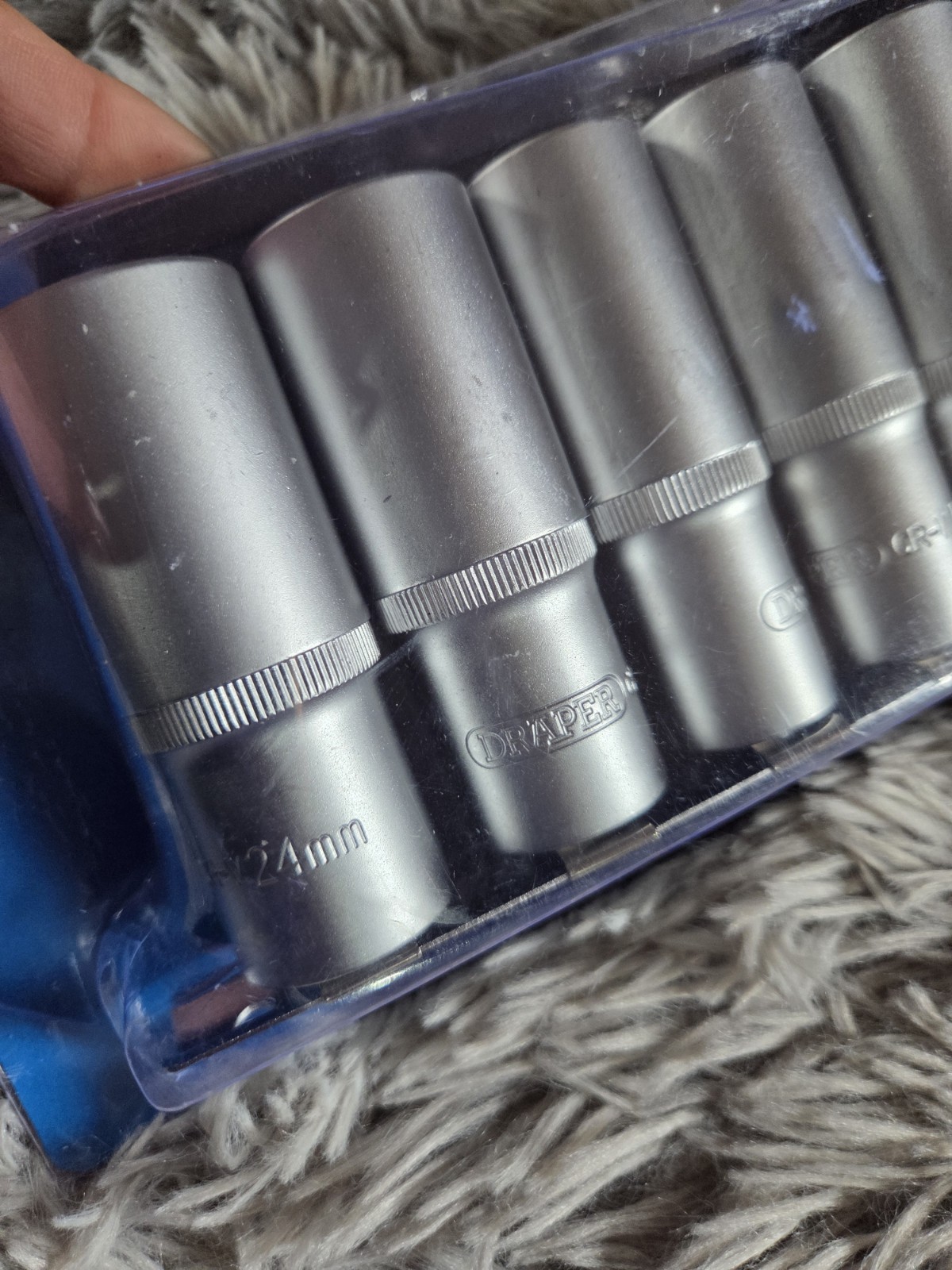 Draper 12 Piece Socket Set 1/2″ SQ DR 10 11 12 13 14 15 16 17 18 19 22 24mm