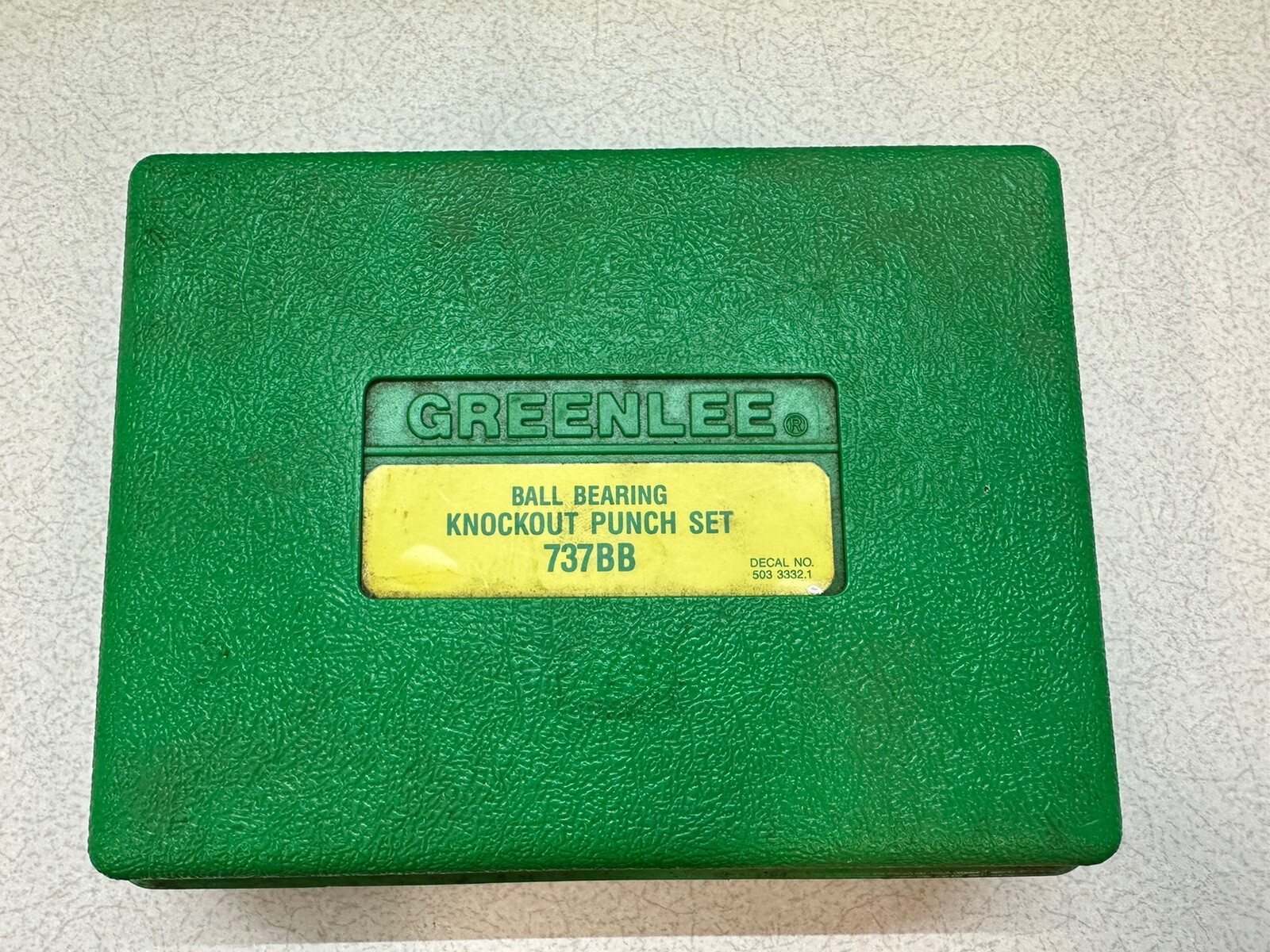 Greenlee Ball Bearing Knockout Punch Set – no. 737/737BB – EUC w/ orignal papers