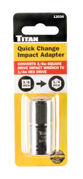 Titan 12034 3/8″ Dr. to 1/4″ Hex Quick Change Impact Adapter