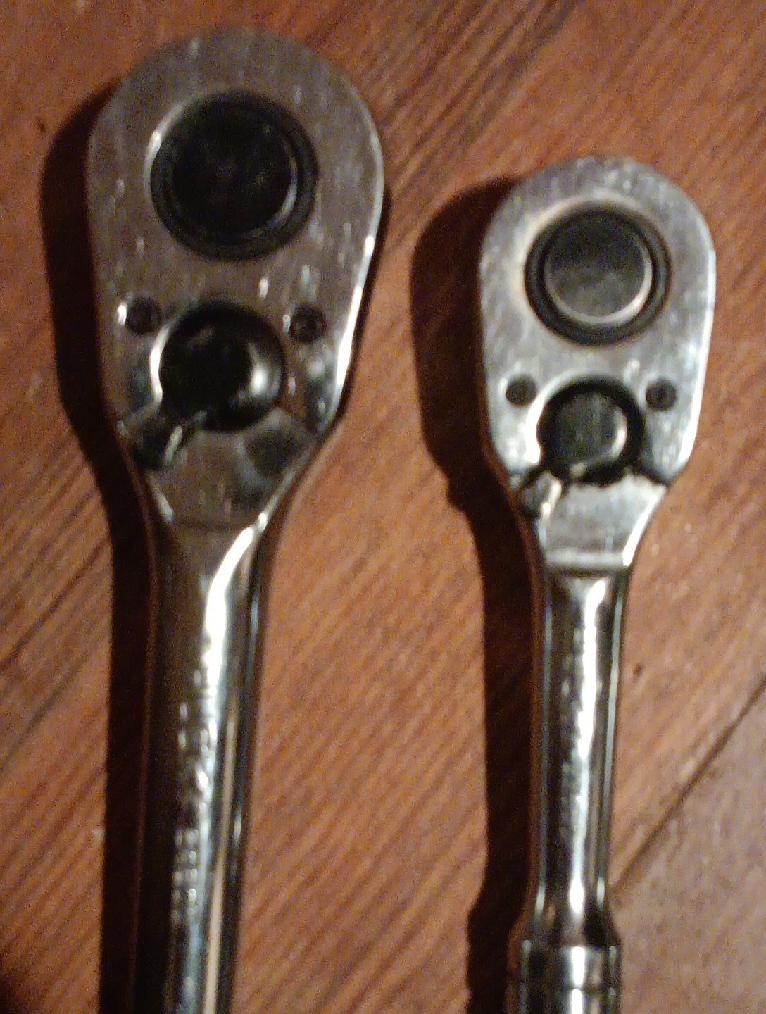 Vtg Husky Black&Chrome Ratchet 1/2″Drive 24800 10″ Long+3/8″ Drive 22800 7 3/4″