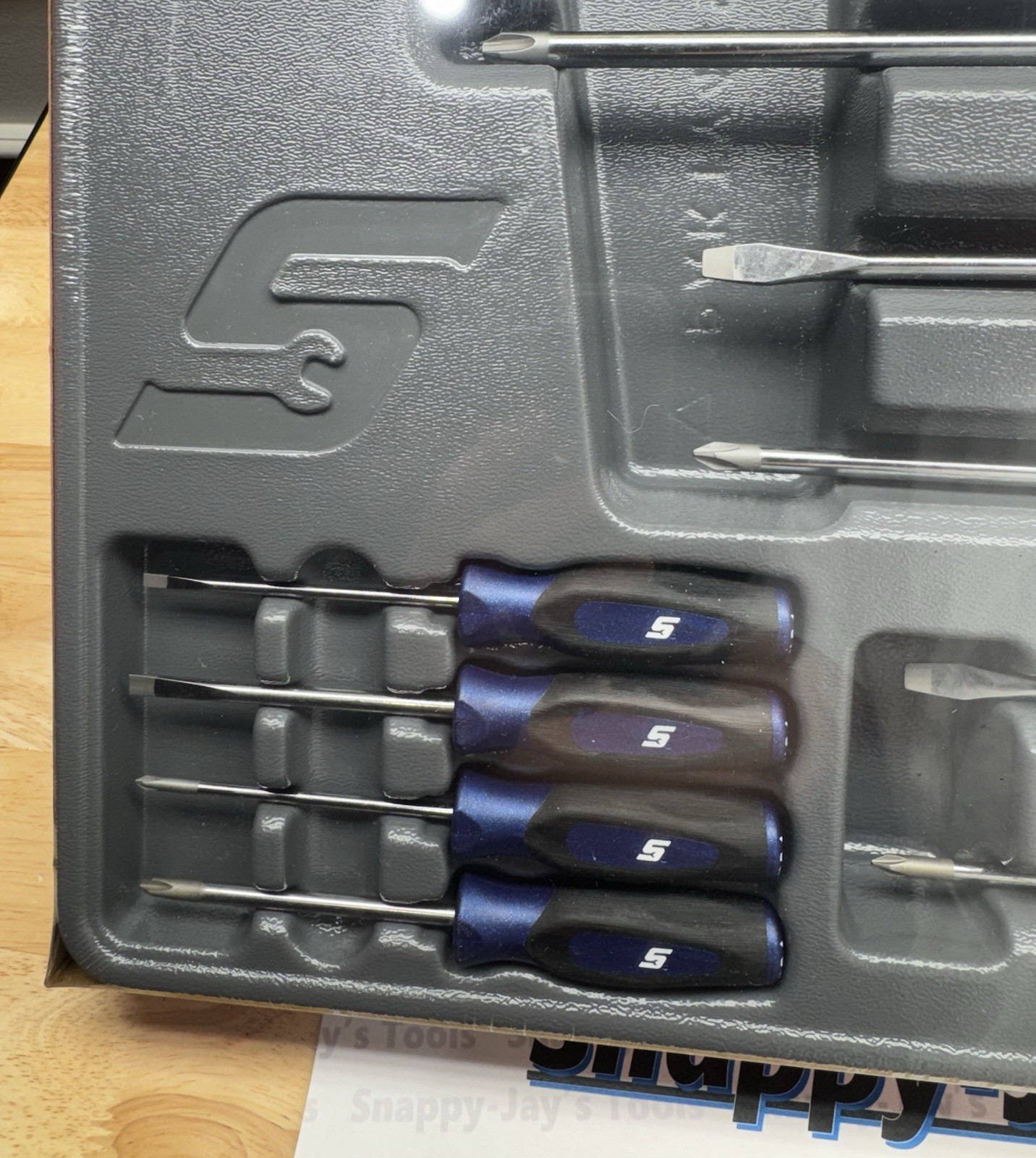Snap-on Tools USA NEW 10pc BLUE Phillips & Flat Head Screwdriver Set SGDX6040BMB
