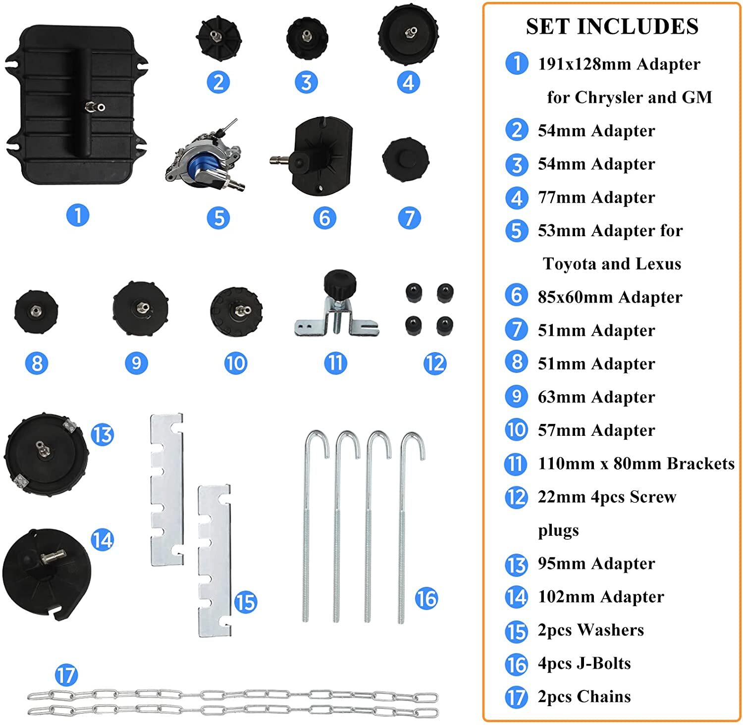 Master Cylinder Adapter Set Brake Fluid Bleeding Tool Brake Bleeder Adapter Kit