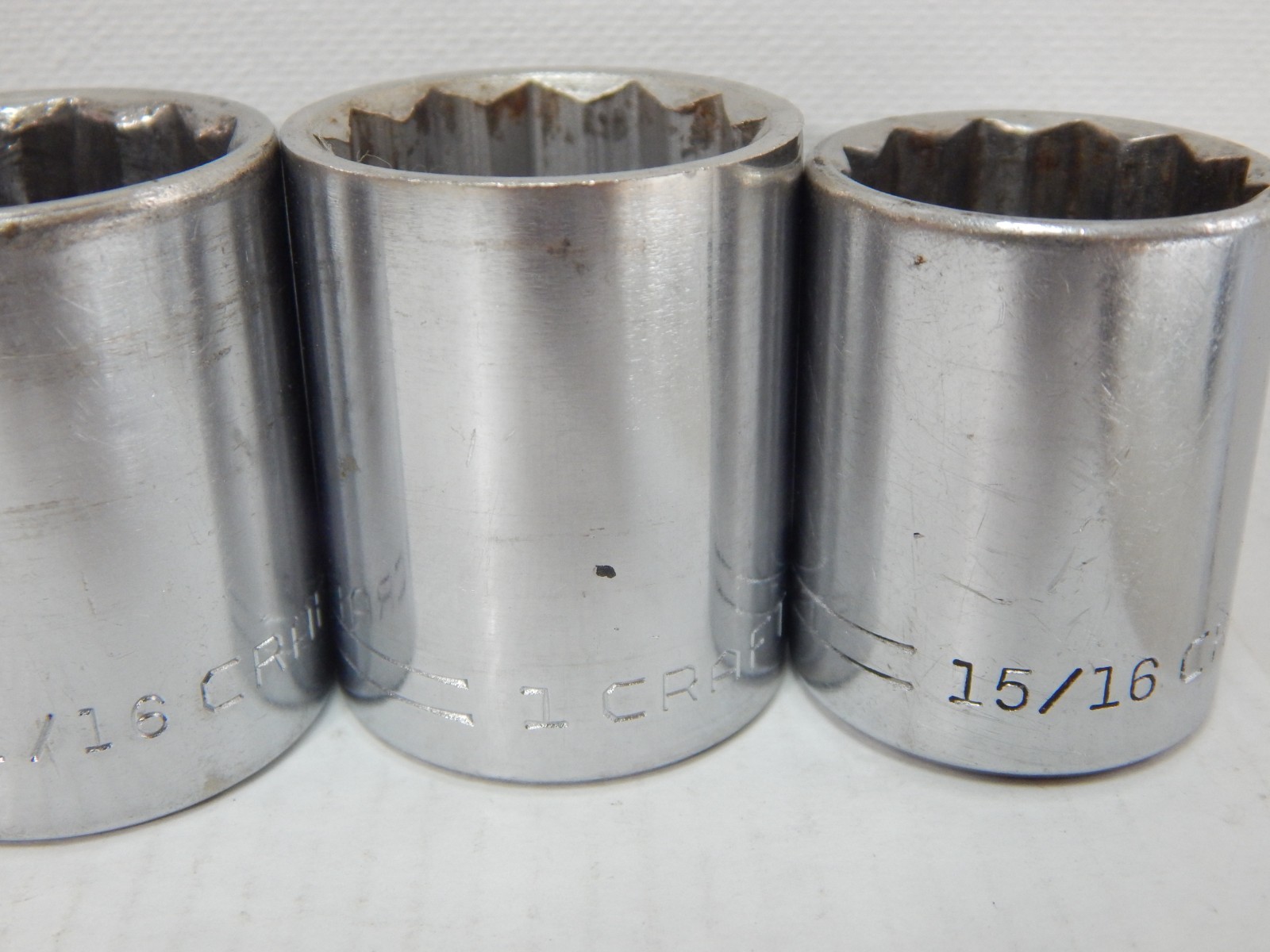 Craftsman shallow socket set SAE 12 Point 1/2″ Drive =V Series 15/16″ To 1-1/4”