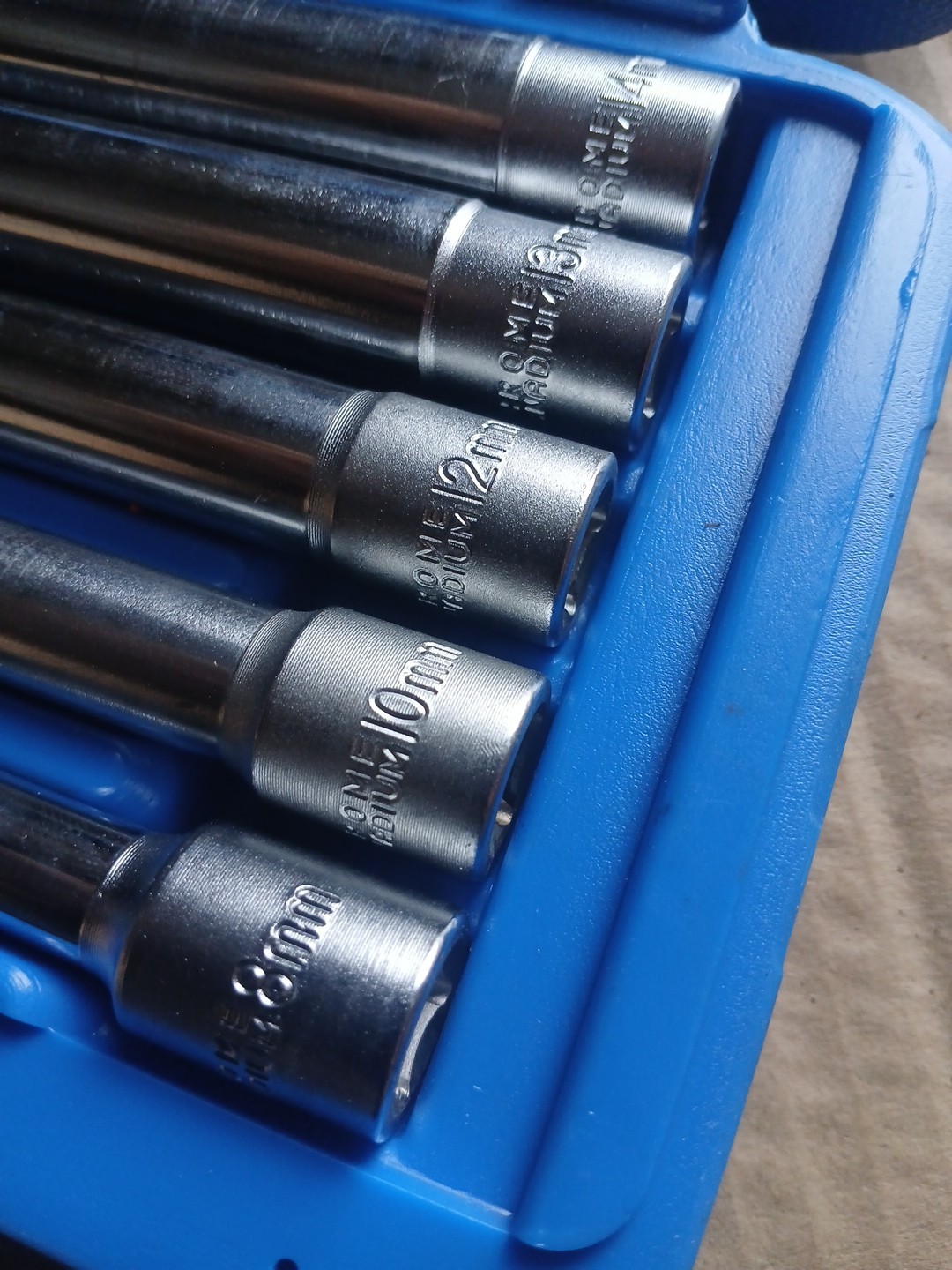 Laser 7032 3/8 Drive Extra Deep Socket Set 8-14mm 120mm Long