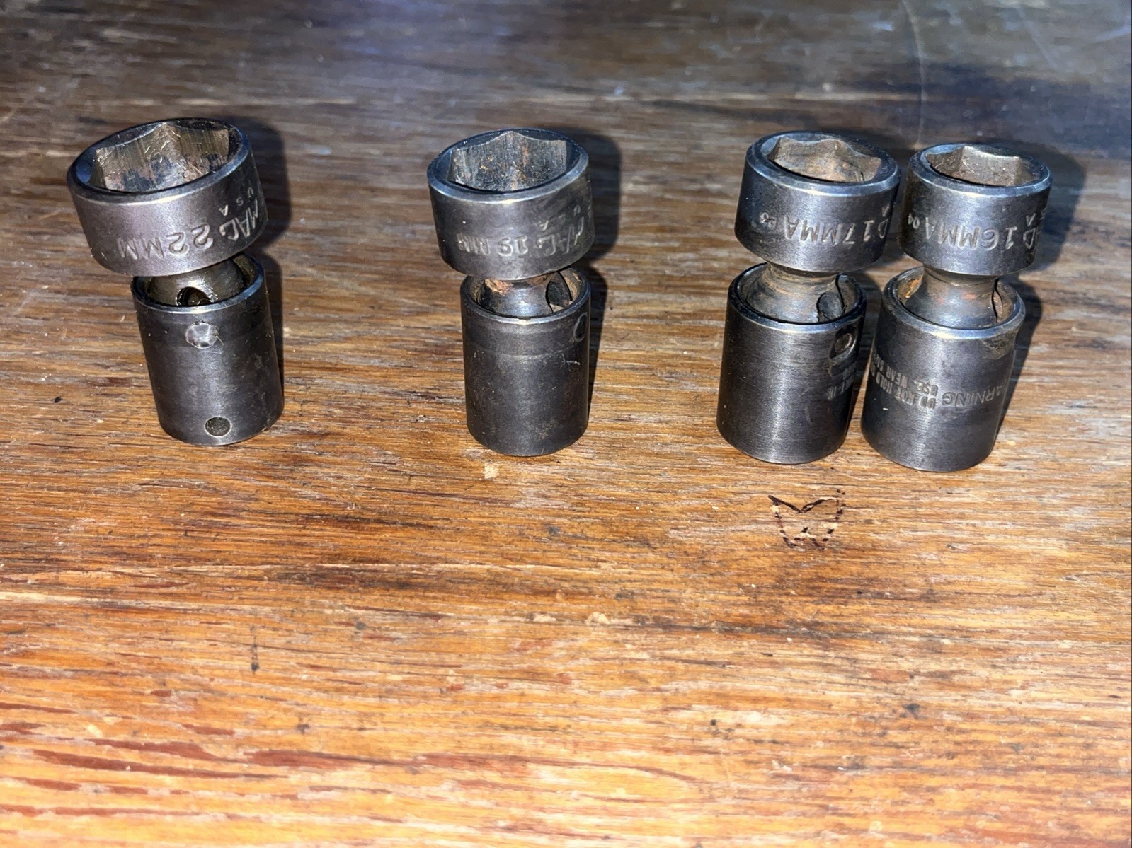 MAC XUP Series Metric Impact Swivel 3/8” drive Socket Set 11-14, 16-17, 19, 22MM