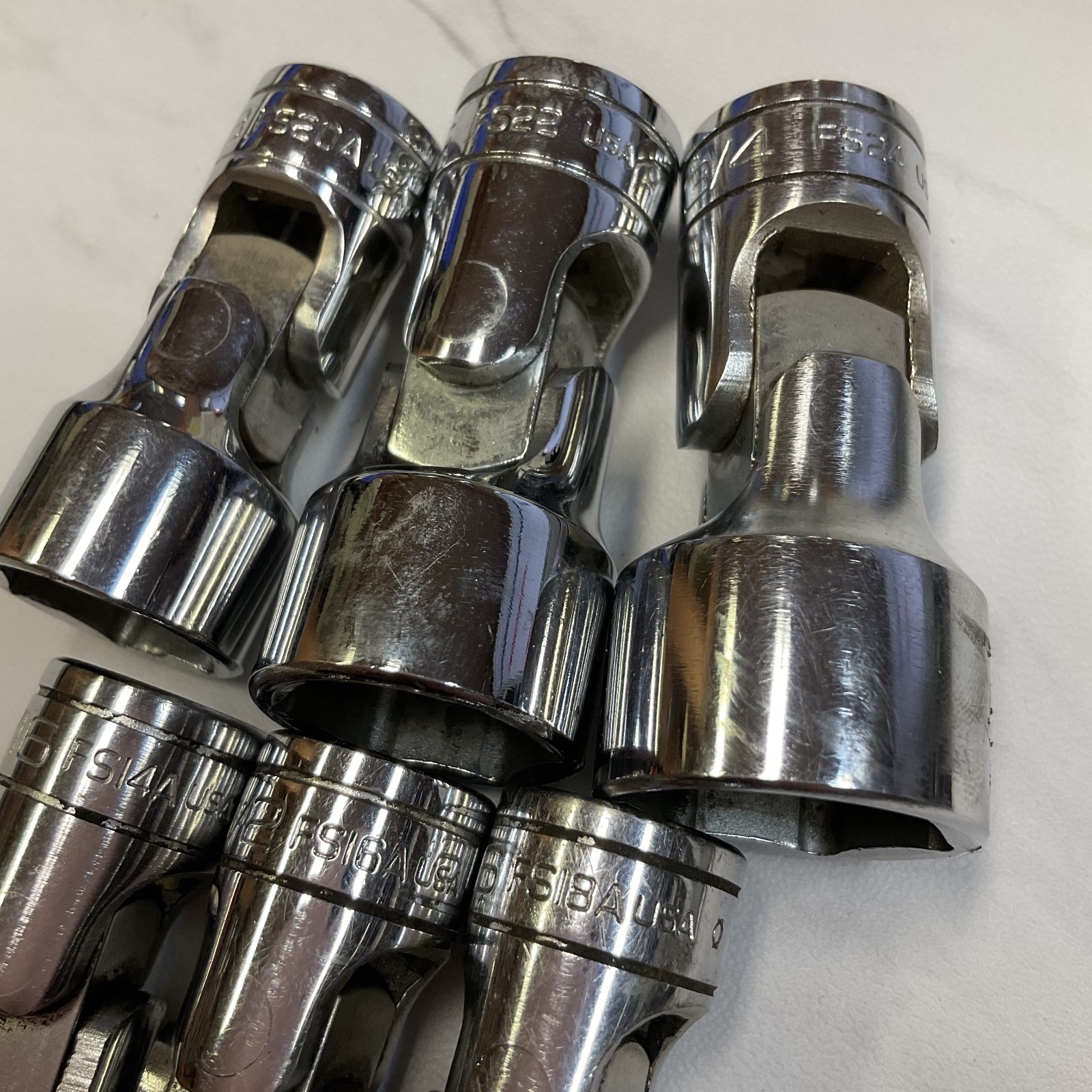 Snap-on 3/8″ Drive 6-Point SAE Flank Drive Shallow Sockets FS14A-FS24
