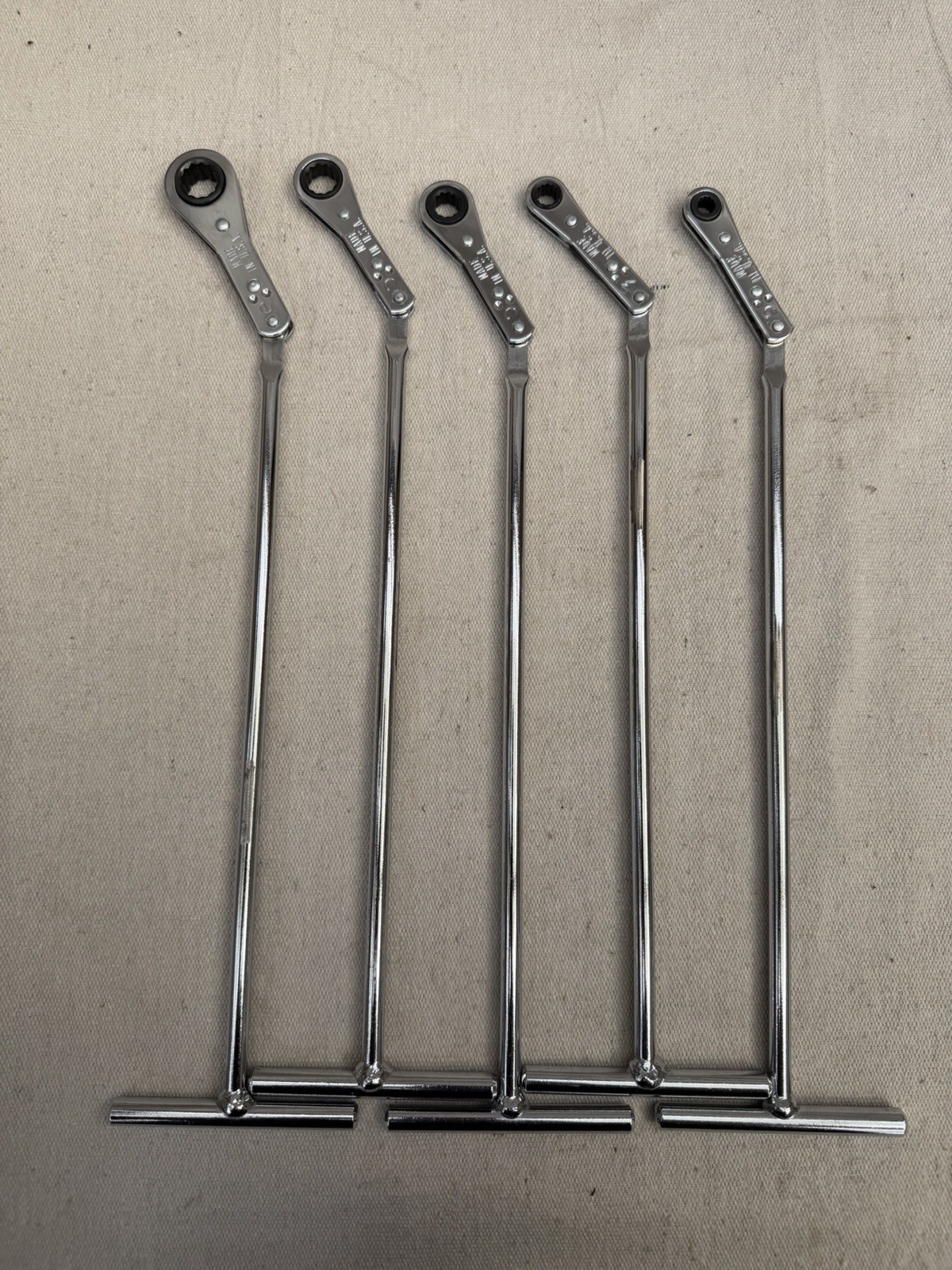 Snap-On Ratcheting T Handle Nut Driver 5pc Set RTB8 RTB10 RTB12 RTB14 RTB16 USA