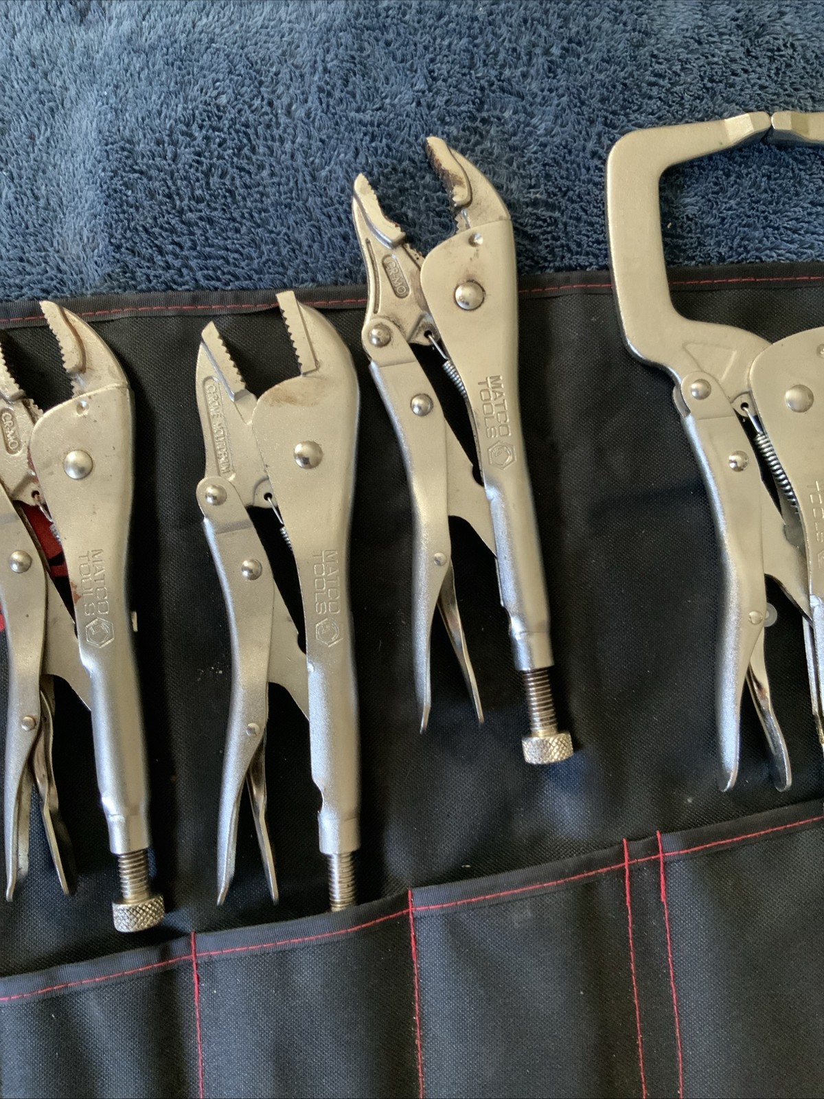 Matco Smlp7, 7pc Locking Pliers Set, 1 Is Broken..l.see Descrip
