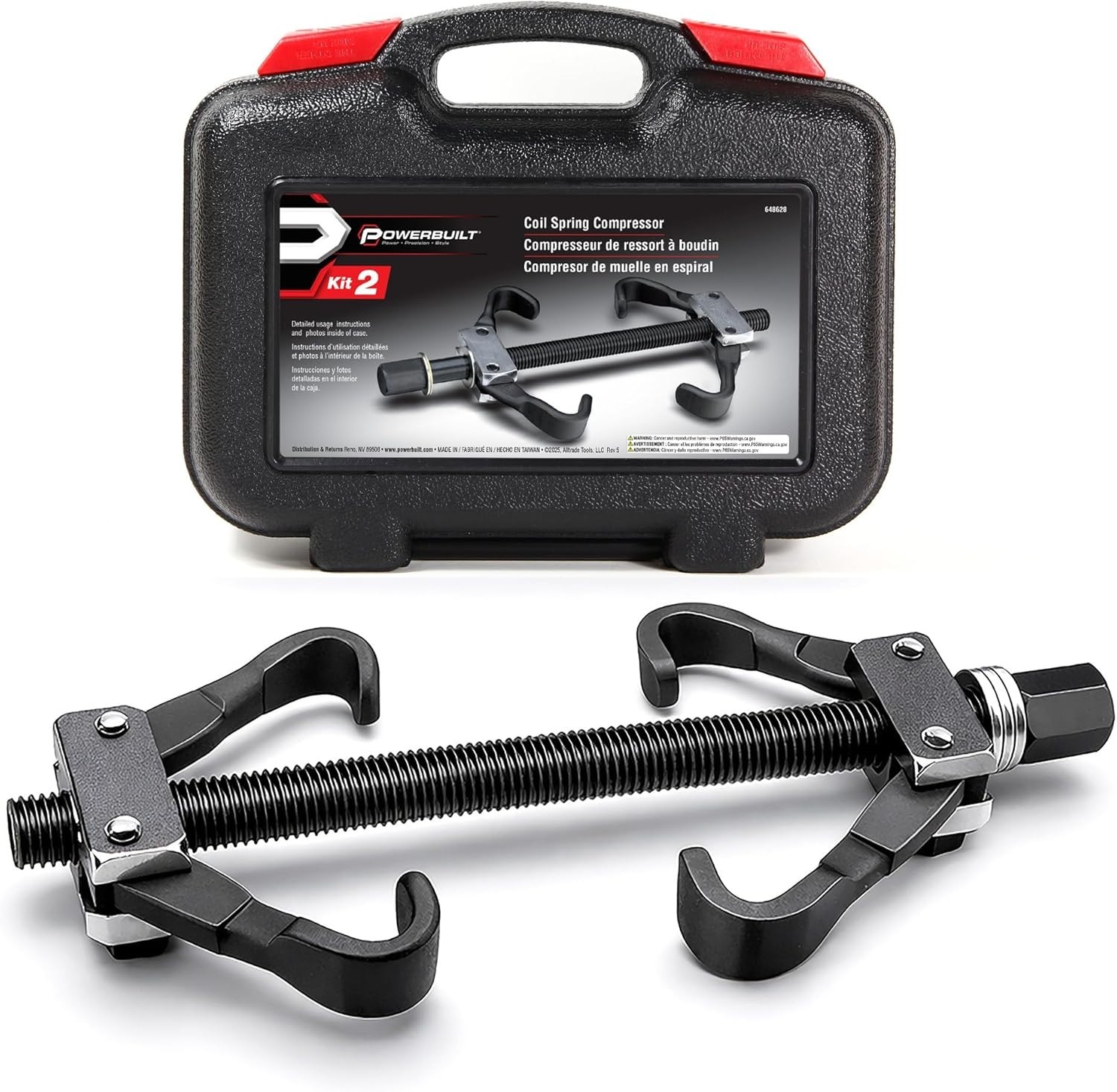 Powerbuilt Coil Spring Compressor Tool Kit for Safe Strut Installation & Removal
