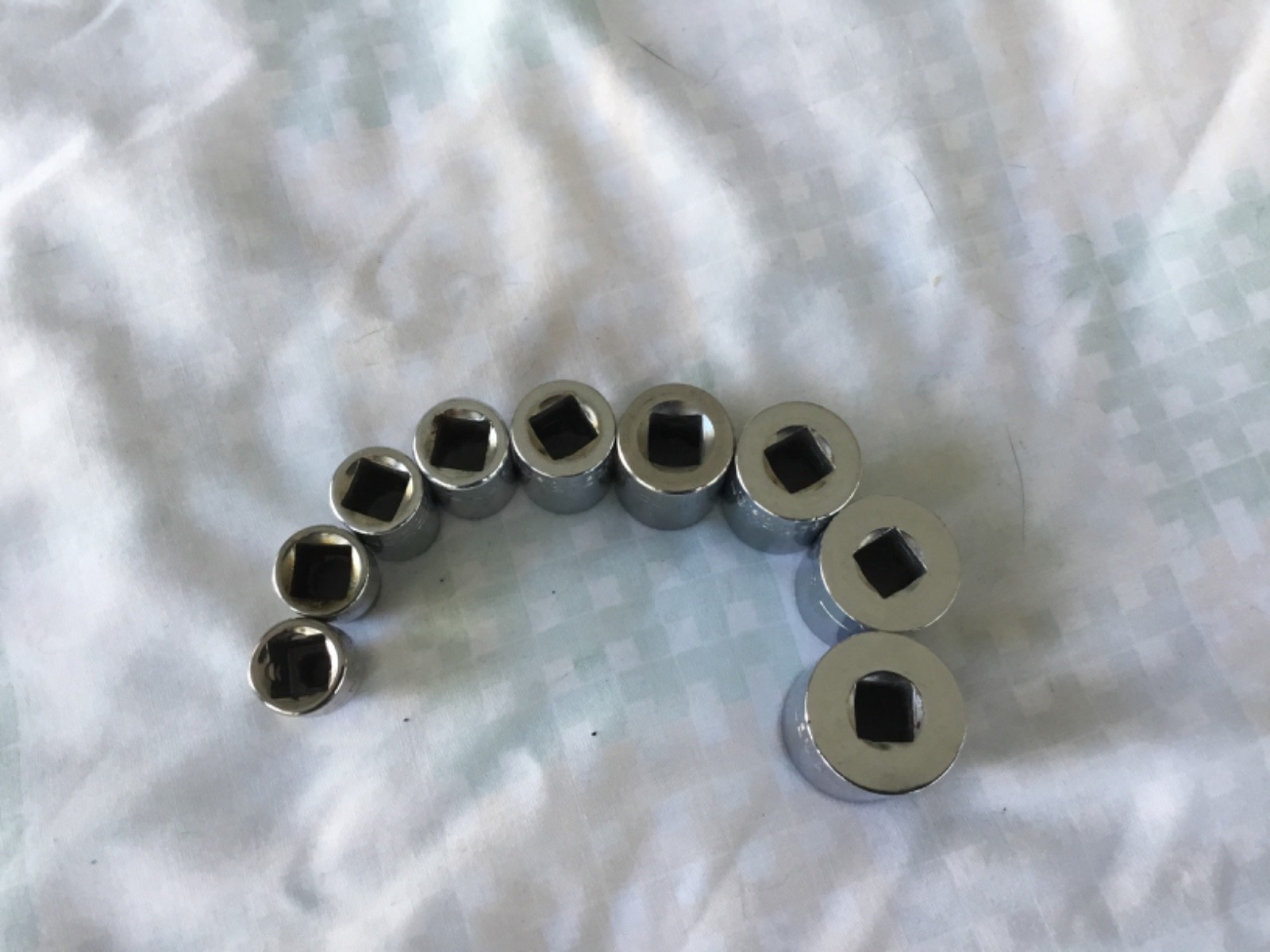 9 Pc CRAFTSMAN 3/8 Drive -G- SAE 12pt Sockets 1/4” – 13/16” Shallow USA