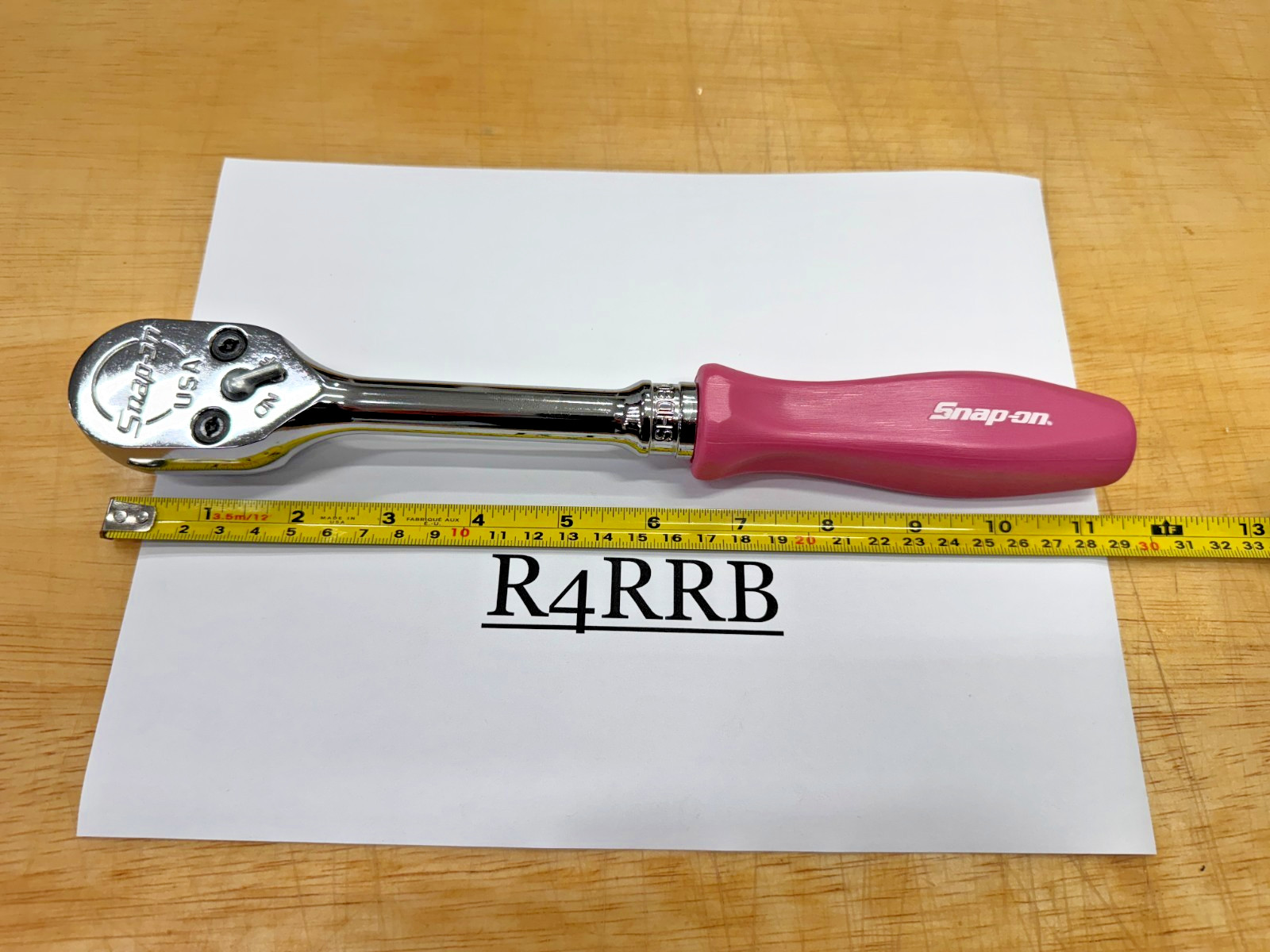 Snap-on Tools USA PEARL PINK 1/2″ Drive Hard Grip Ratchet SHD80APP RARE NOS