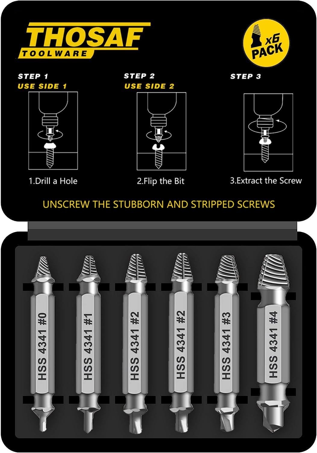 Compact Screw Extractor Set, Great Gifts for Men on Holidays and Birthdays