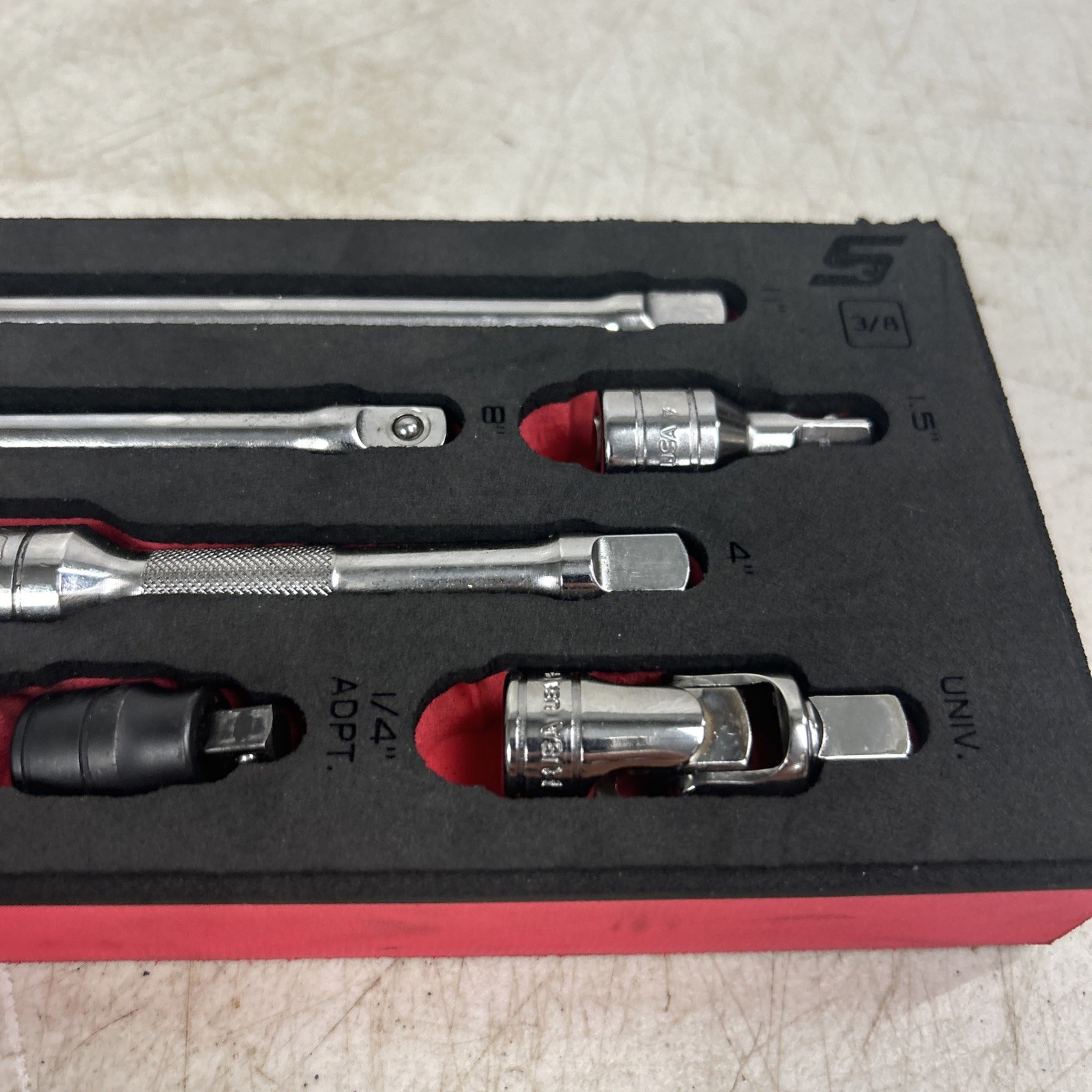Snap On FM209EX01B Swivel Head Extension Set 9 Piece in Foam Set Complete NICE