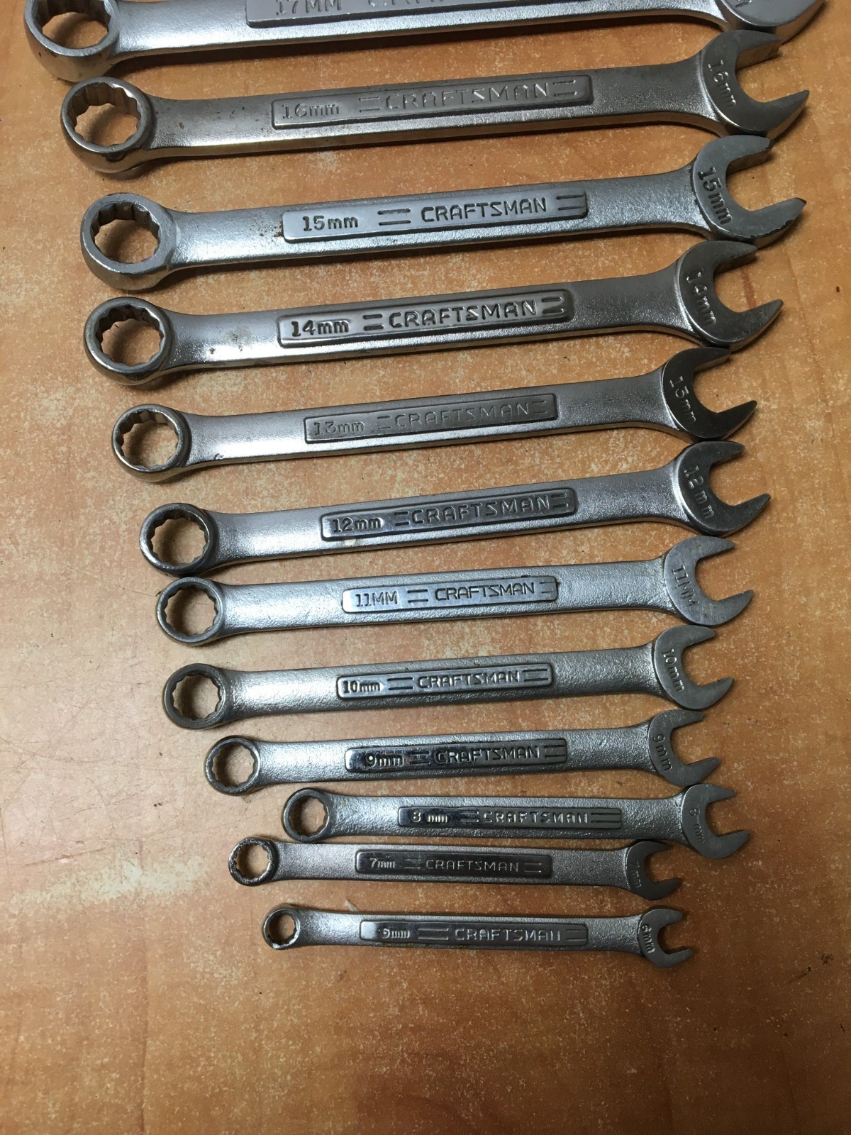 Craftsman USA 27pc Metric & SAE Combination Wrench 12 Point 6mm-22mm 1/4-1″