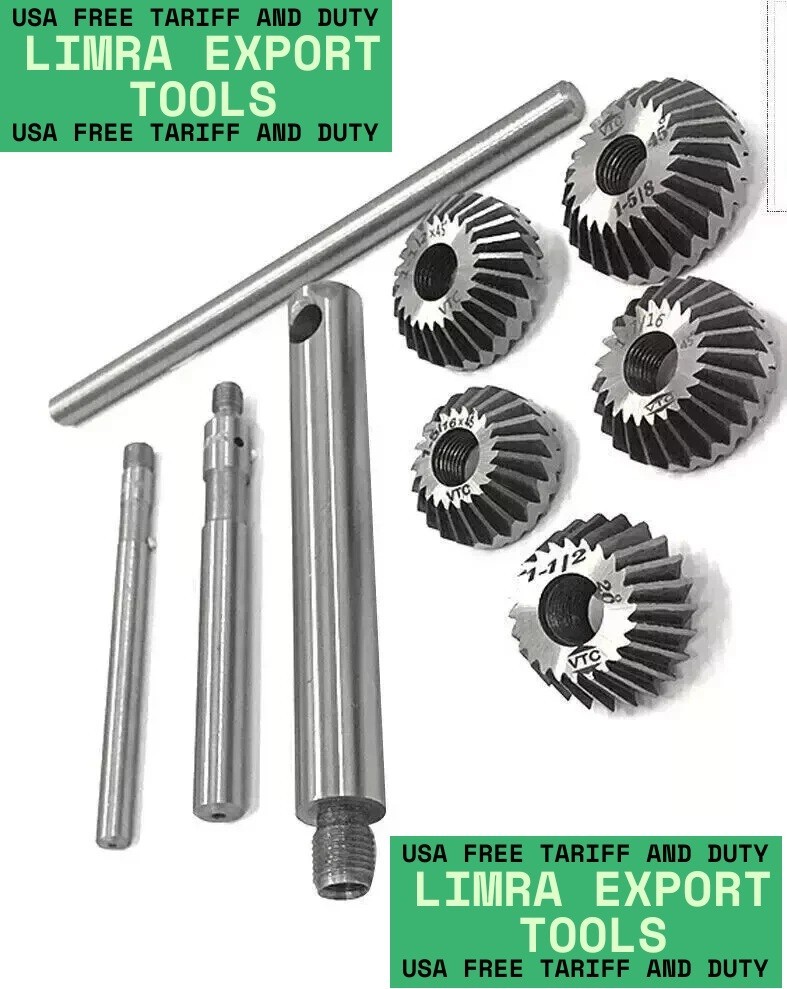 5 Piece Valve Seat Face Cutter Set Of 5 Pcs Carbon Steel Kit Vintage Car Bike