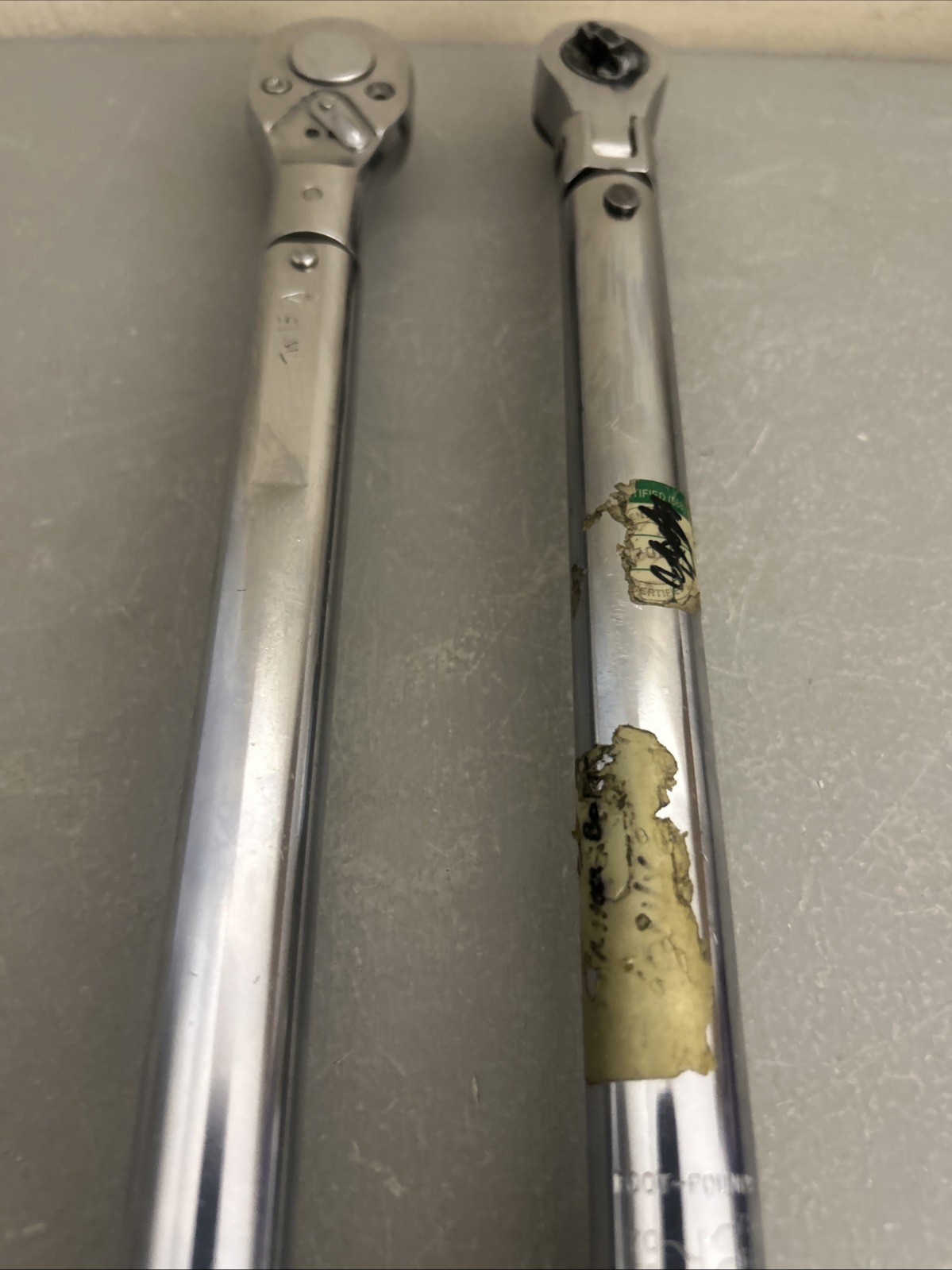 2 Torque Wrenches 1/2” And 3/8” Unknown Brand/ For Parts Or Repair