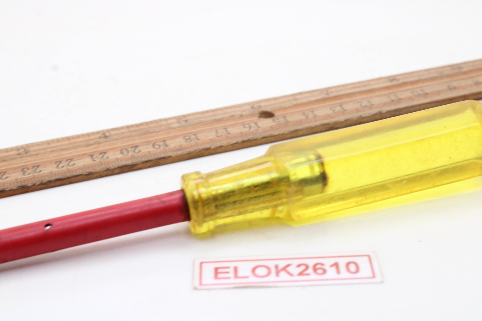 Snap-on ND 108 1/4″ 3″ Shank Red Insulated Amber Handle Nut Driver USA