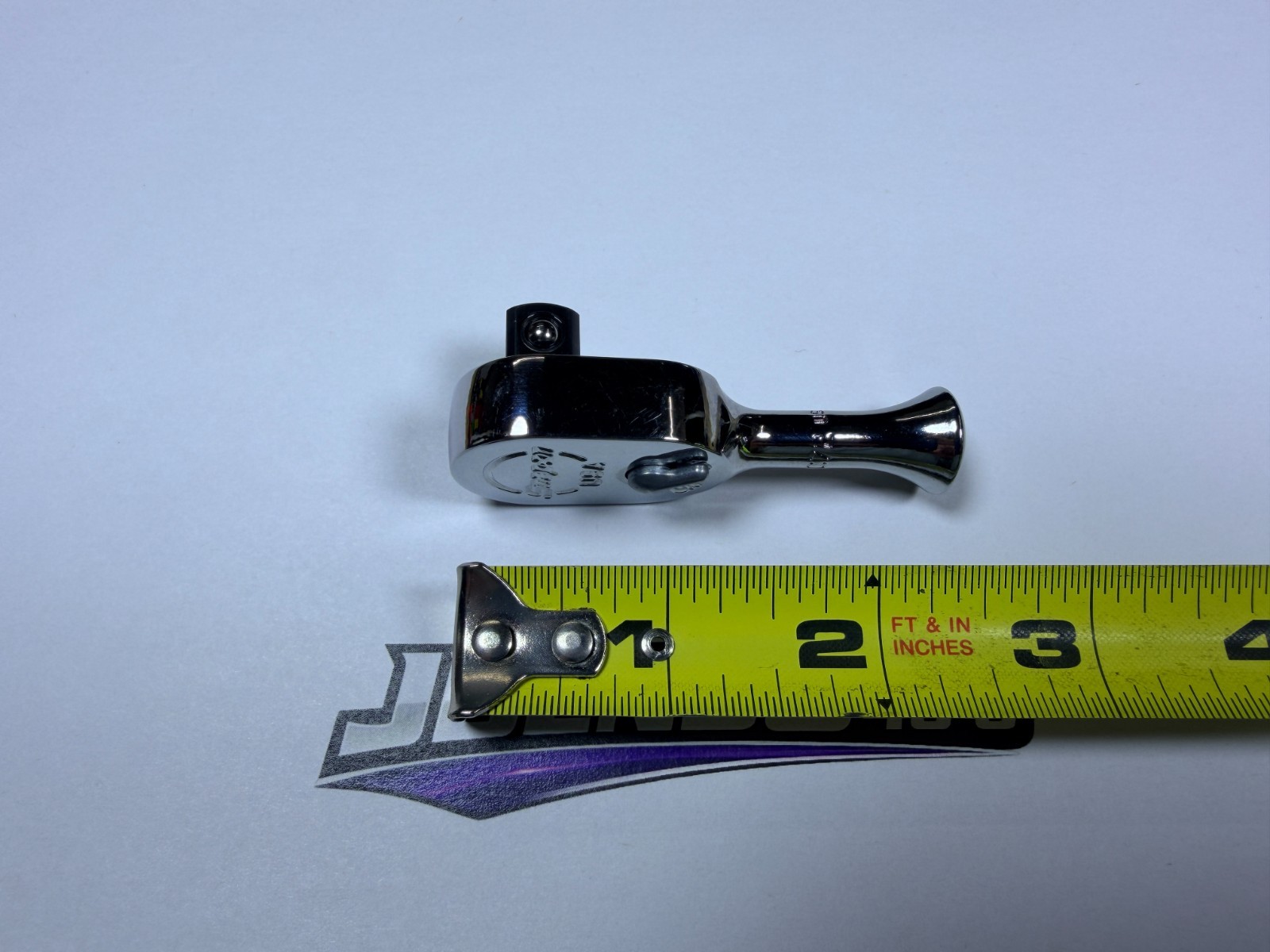 Snap-on Tools USA NEW 3/8″ Drive Compact Chrome Stubby Fixed Head Ratchet FKC72