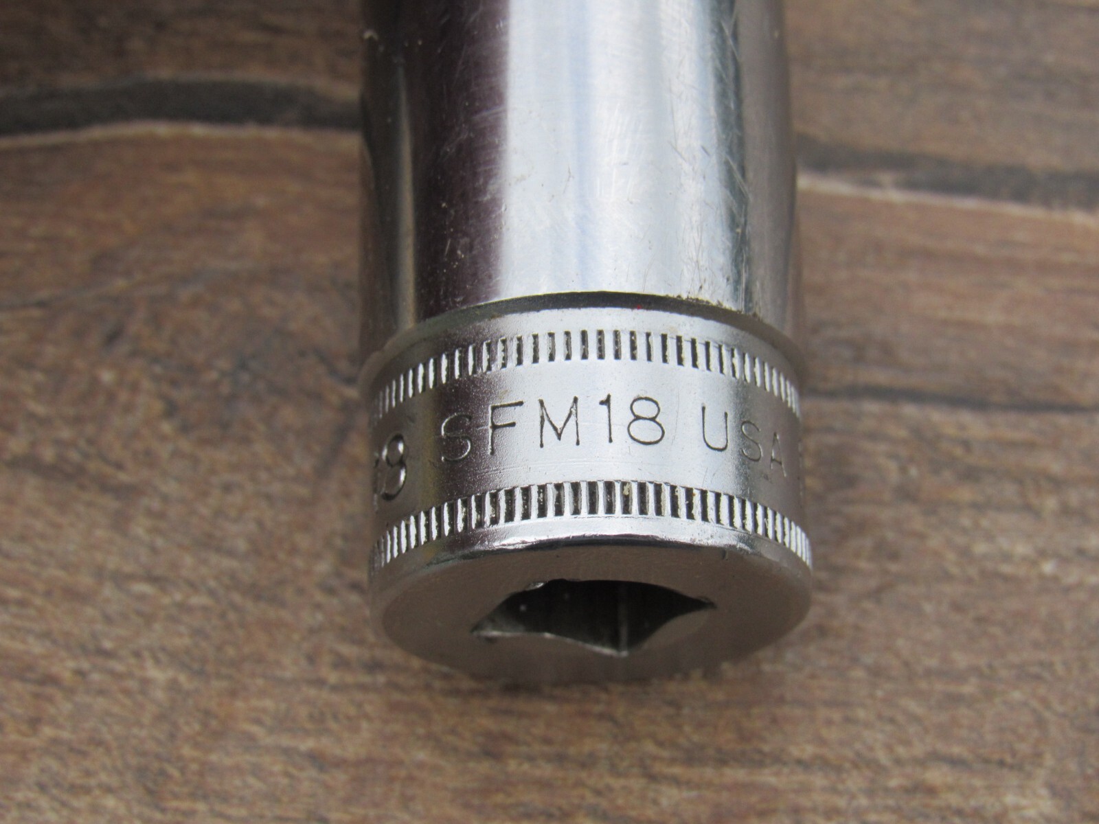 SNAP ON 18MM SFM18 3/8″ DRIVE METRIC 12 POINT DEEP UNDERLINE SOCKET 18 MM SFM
