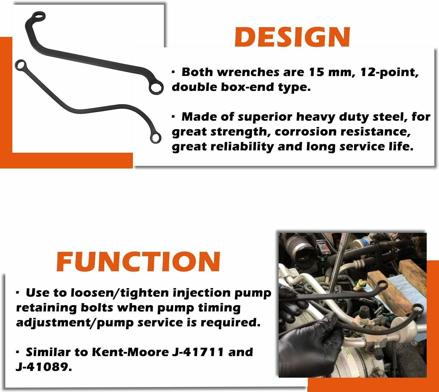 6087 GM Injection Pump Wrench Set For GM Full-Size 2/4WD Trucks/Va ns/Suburbans